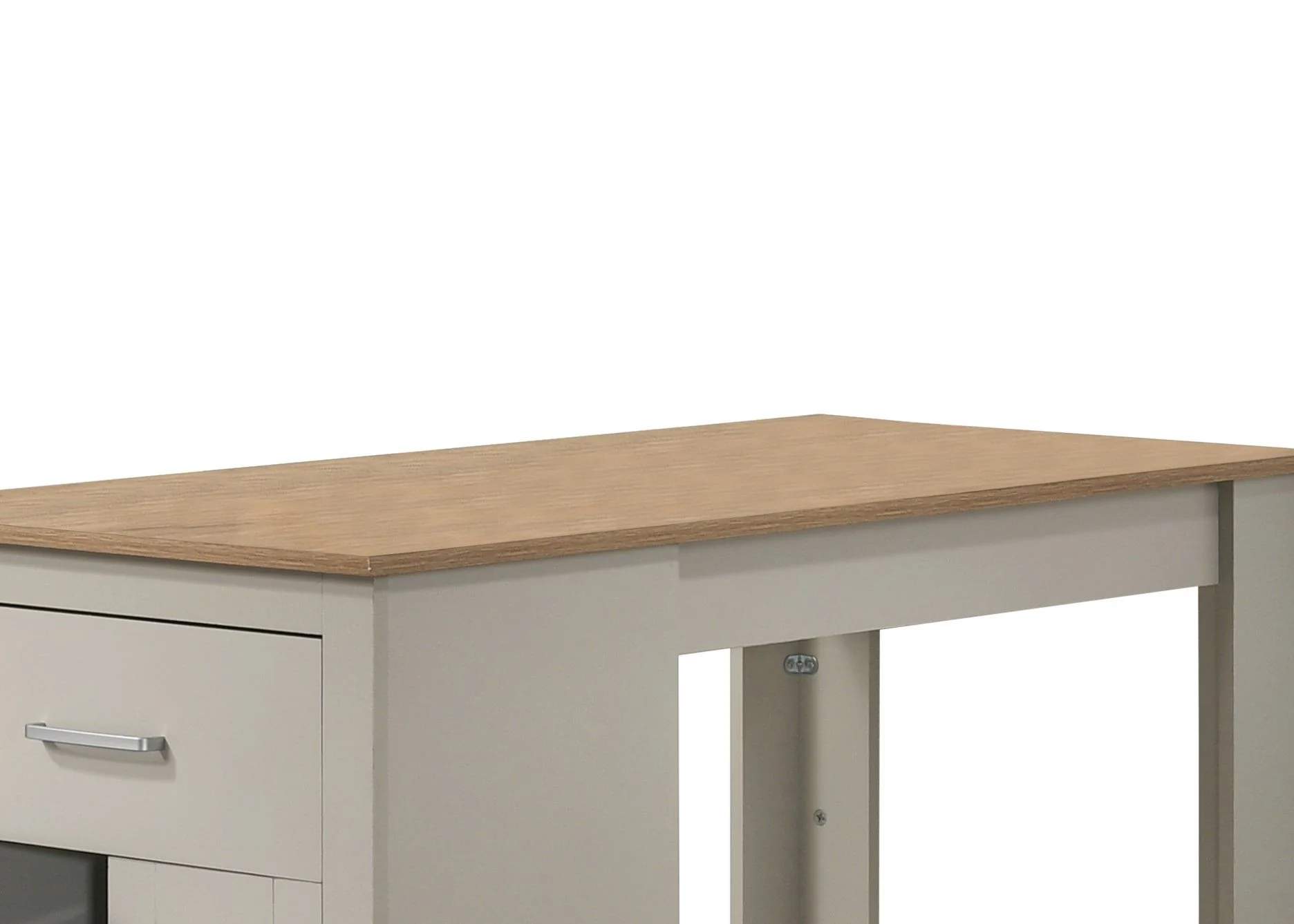 Alonzo - Small Space Counter Height Dining Table With Cabinet, Drawer, And 2 Ergonomic Counter Stools (Set of 3) - Image 4