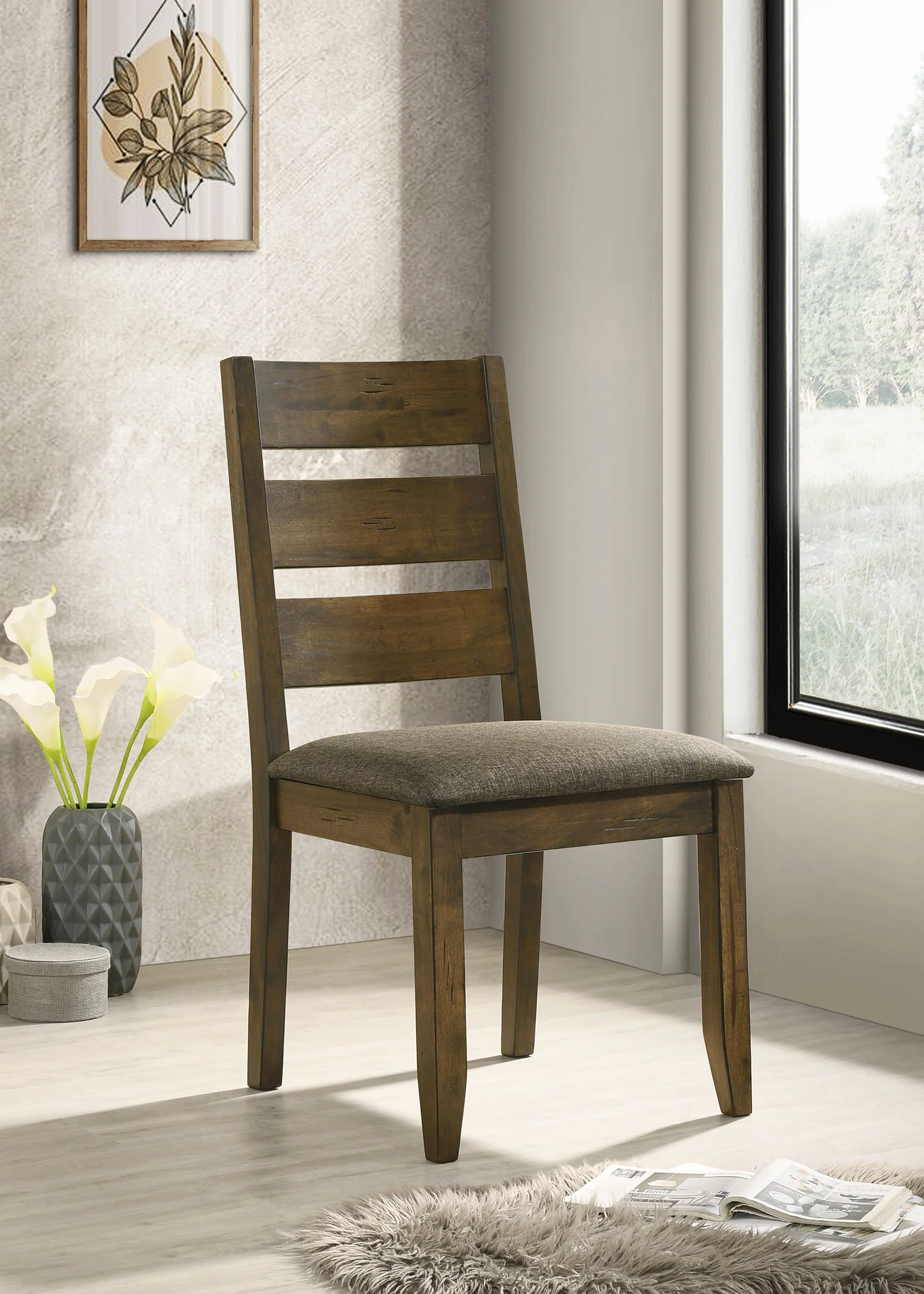 Alston Wood Dining Side Chair Knotty Nutmeg Set of 2 - Image 4