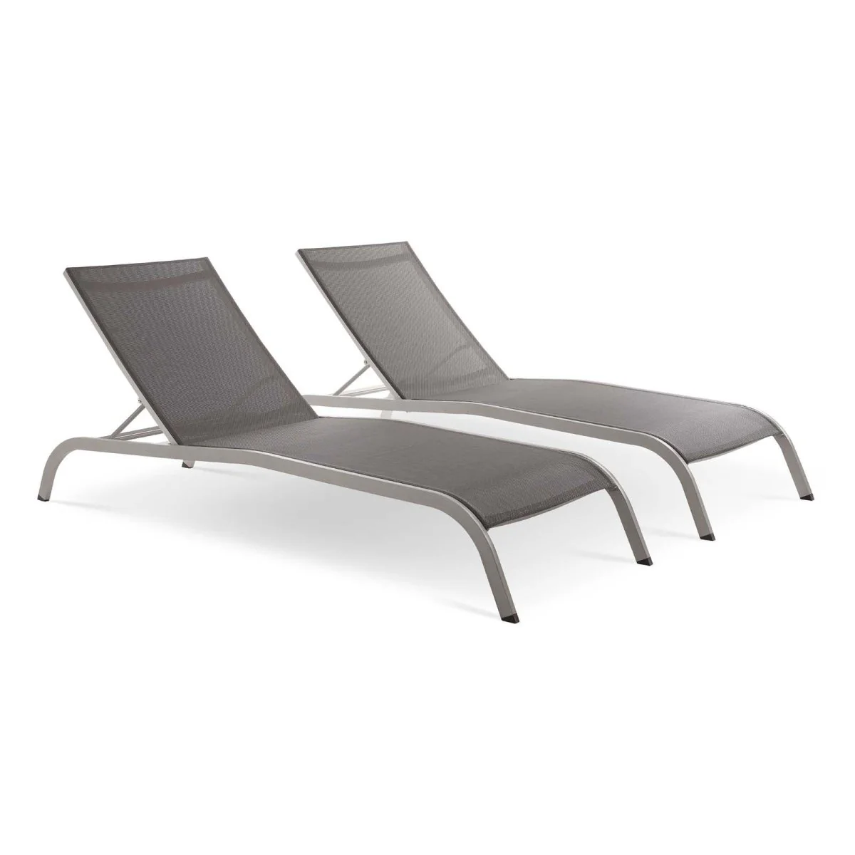Aluminum Mesh Outdoor Patio Chaise Lounge Chair & Side Table Set – Multiple Configurations - Image 25