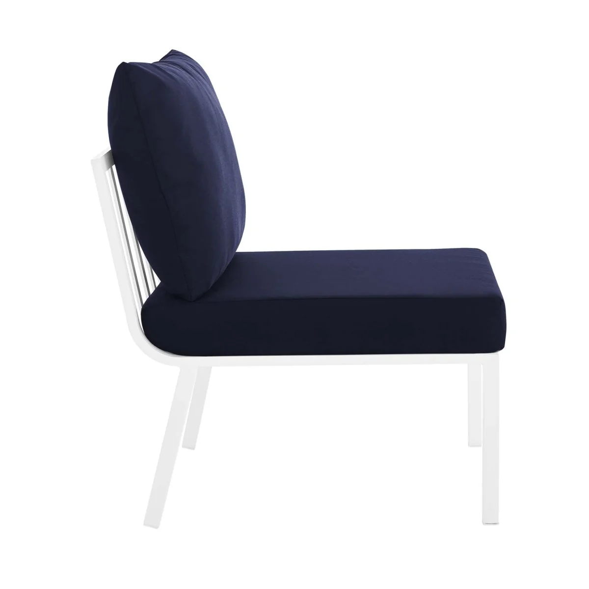 Aluminum Outdoor Armless Chair for Patio and Garden - Durable Weather-Resistant Seating - Image 10