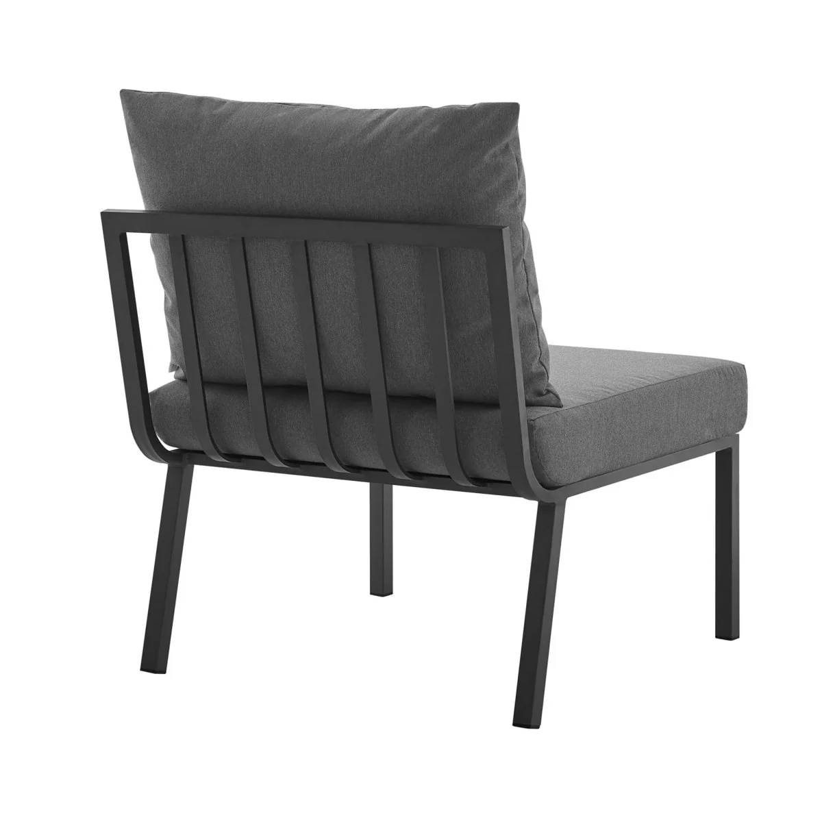 Aluminum Outdoor Armless Chair for Patio and Garden - Durable Weather-Resistant Seating - Image 4