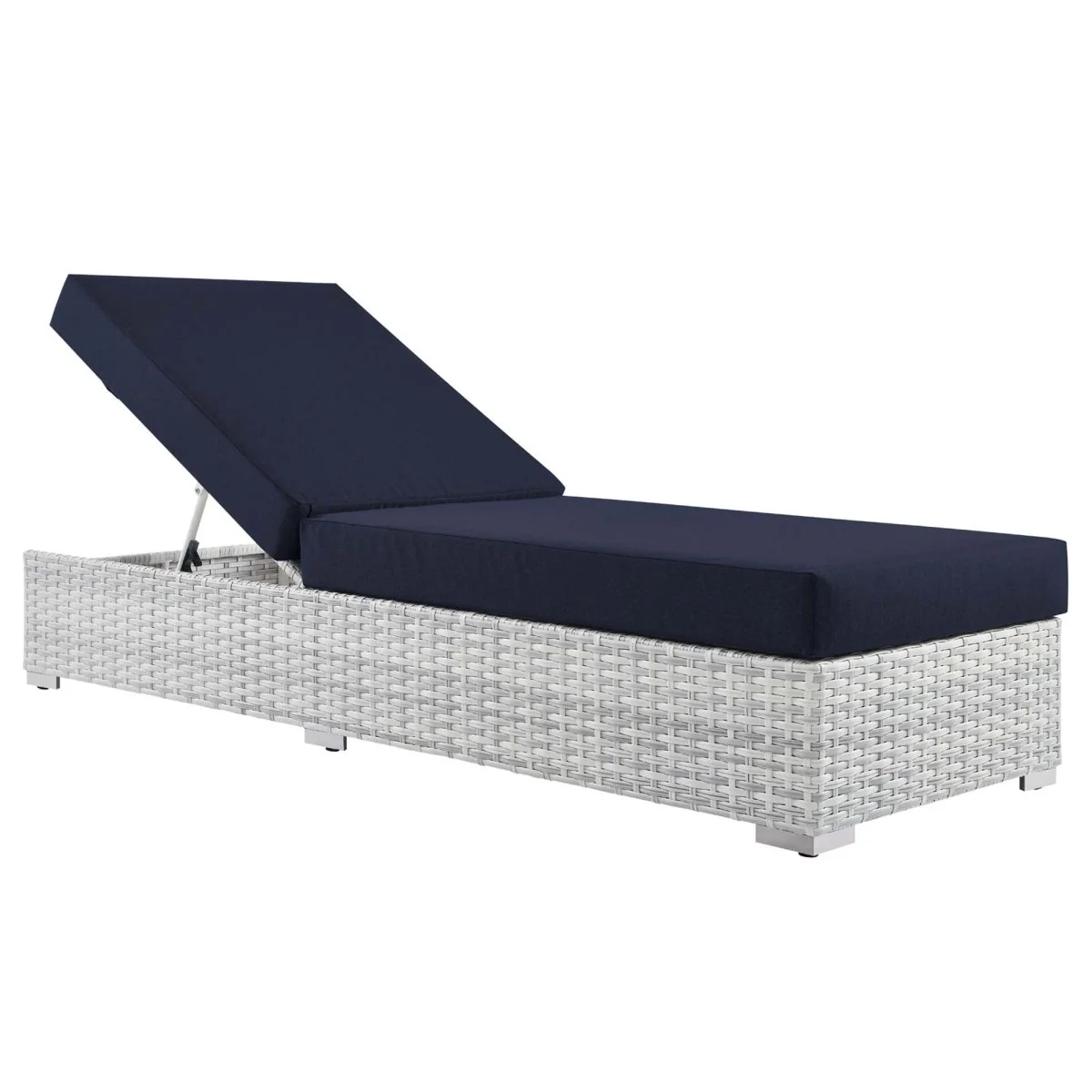 Aluminum Outdoor Chaise Lounge with Adjustable Back for Patio, Pool, Deck Seating - Image 9