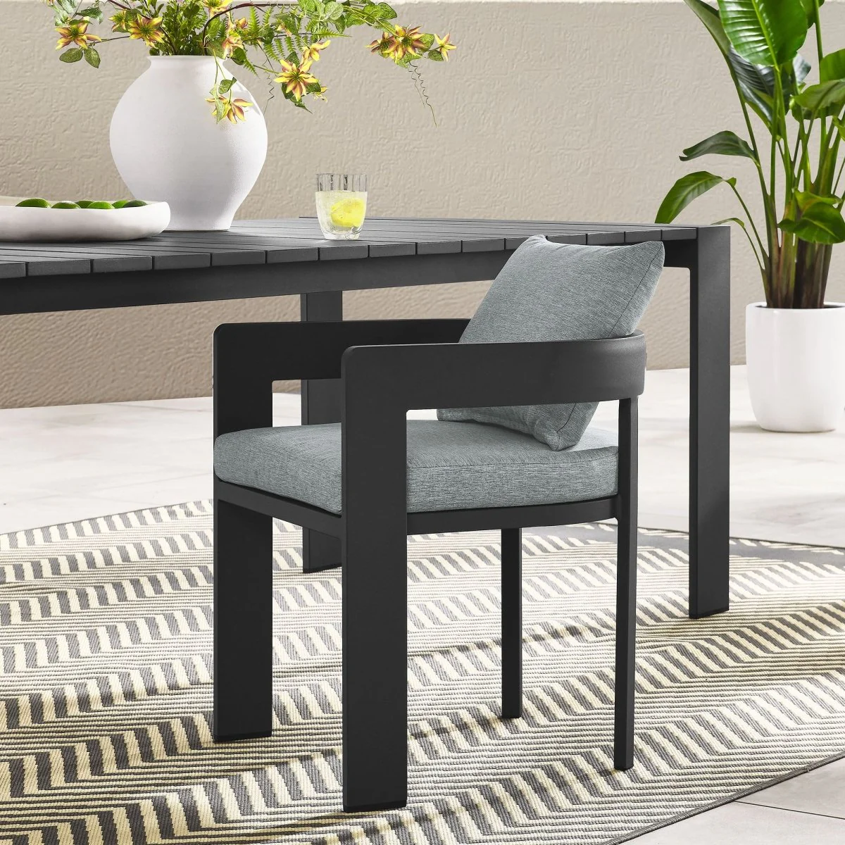 Aluminum Outdoor Dining Chair with Cushion – Comfortable, Durable Patio Seating - Image 18