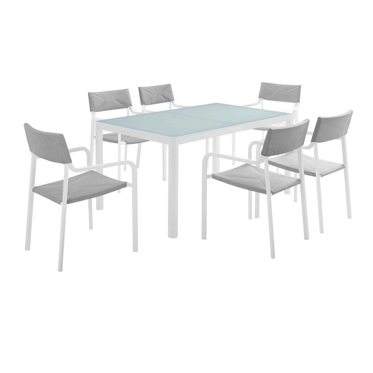 Aluminum Outdoor Dining Set with Table and Chairs for Patio and Garden Entertaining - Image 25