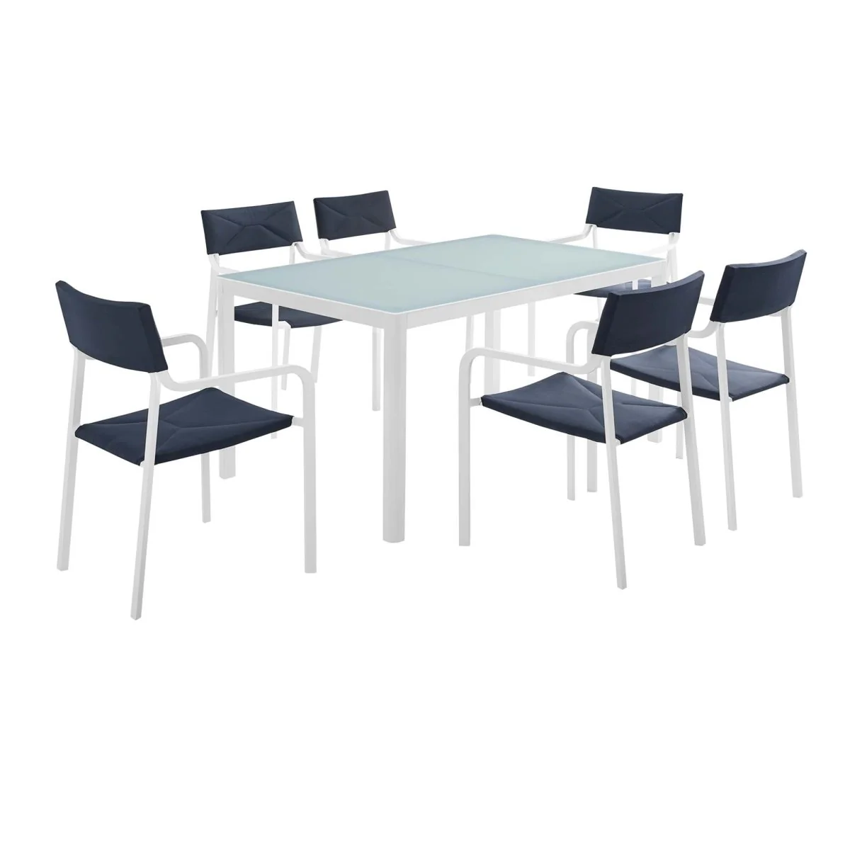 Aluminum Outdoor Dining Set with Table and Chairs for Patio and Garden Entertaining - Image 37
