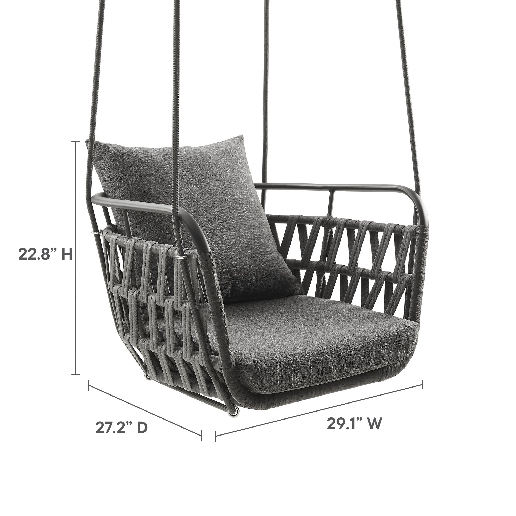 Aluminum Outdoor Hanging Swing Chair for Patio, Porch, Garden - Durable Weather-Resistant - Image 3