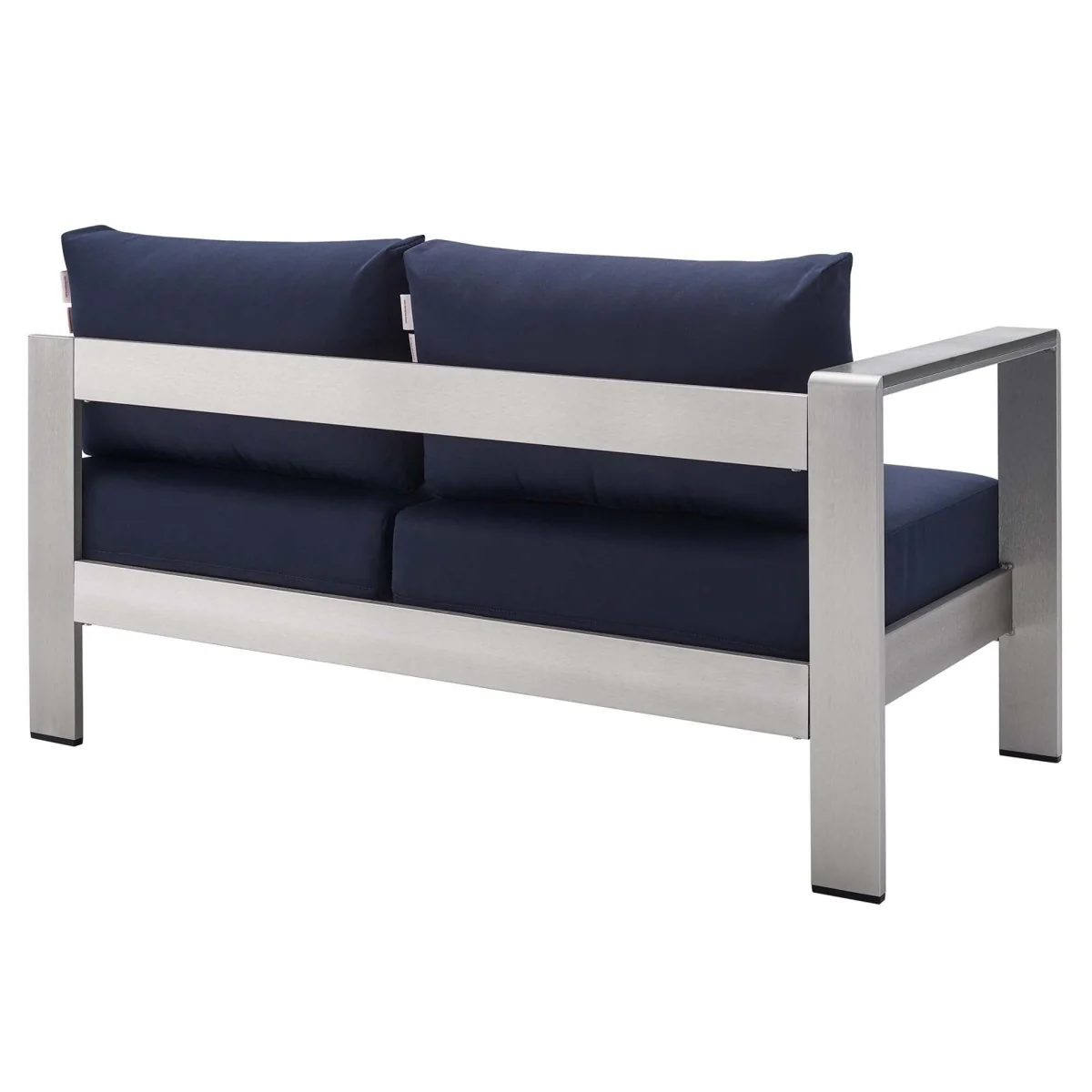 Aluminum Outdoor Left-Arm Loveseat – Sunbrella® Fabric, Outdoor Seating - Image 5