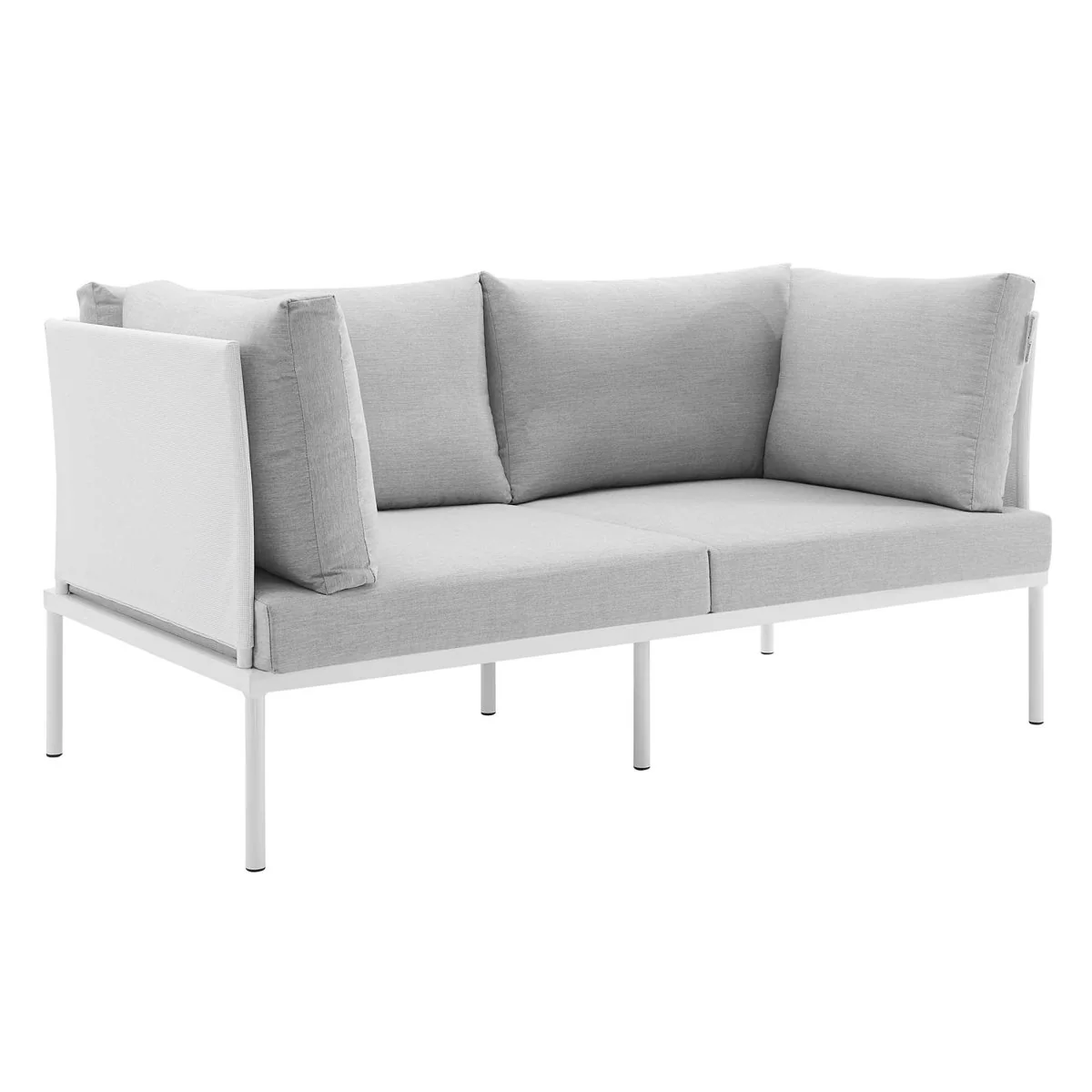 Aluminum Outdoor Loveseat with Cushions for Patio, Deck and Backyard Seating - Image 9