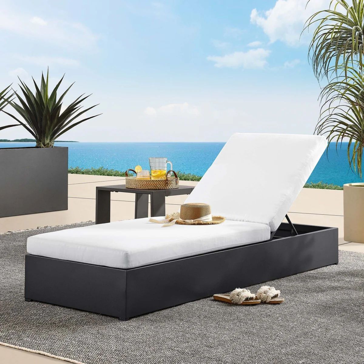 Aluminum Outdoor Patio Chaise Lounge Chair with Adjustable Back and Durable Frame - Image 10