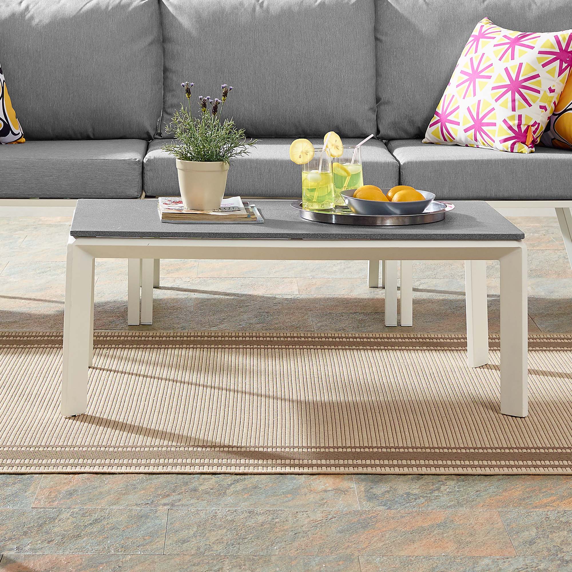 Aluminum Outdoor Patio Coffee Table - Durable Weather-Resistant Construction - Image 6