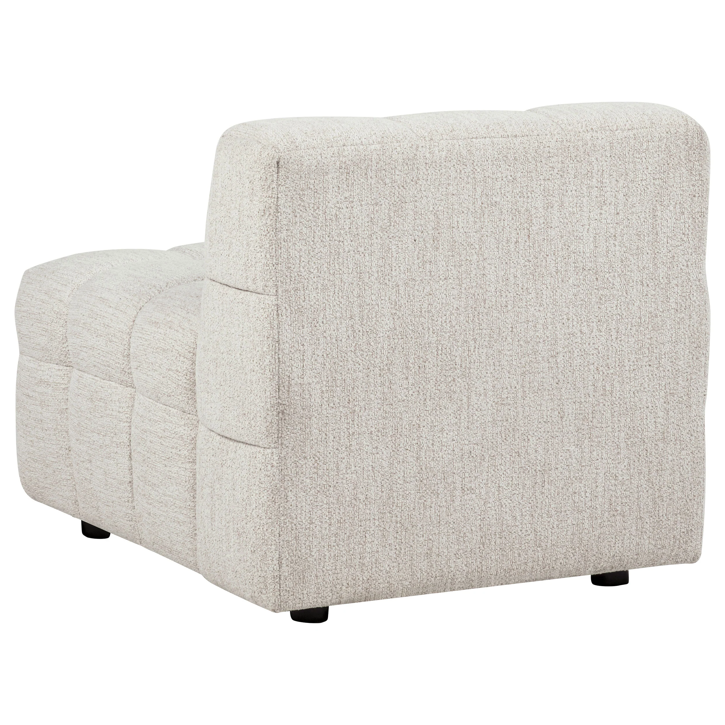 Amara Upholstered Armless Chair in Ivory - Image 5
