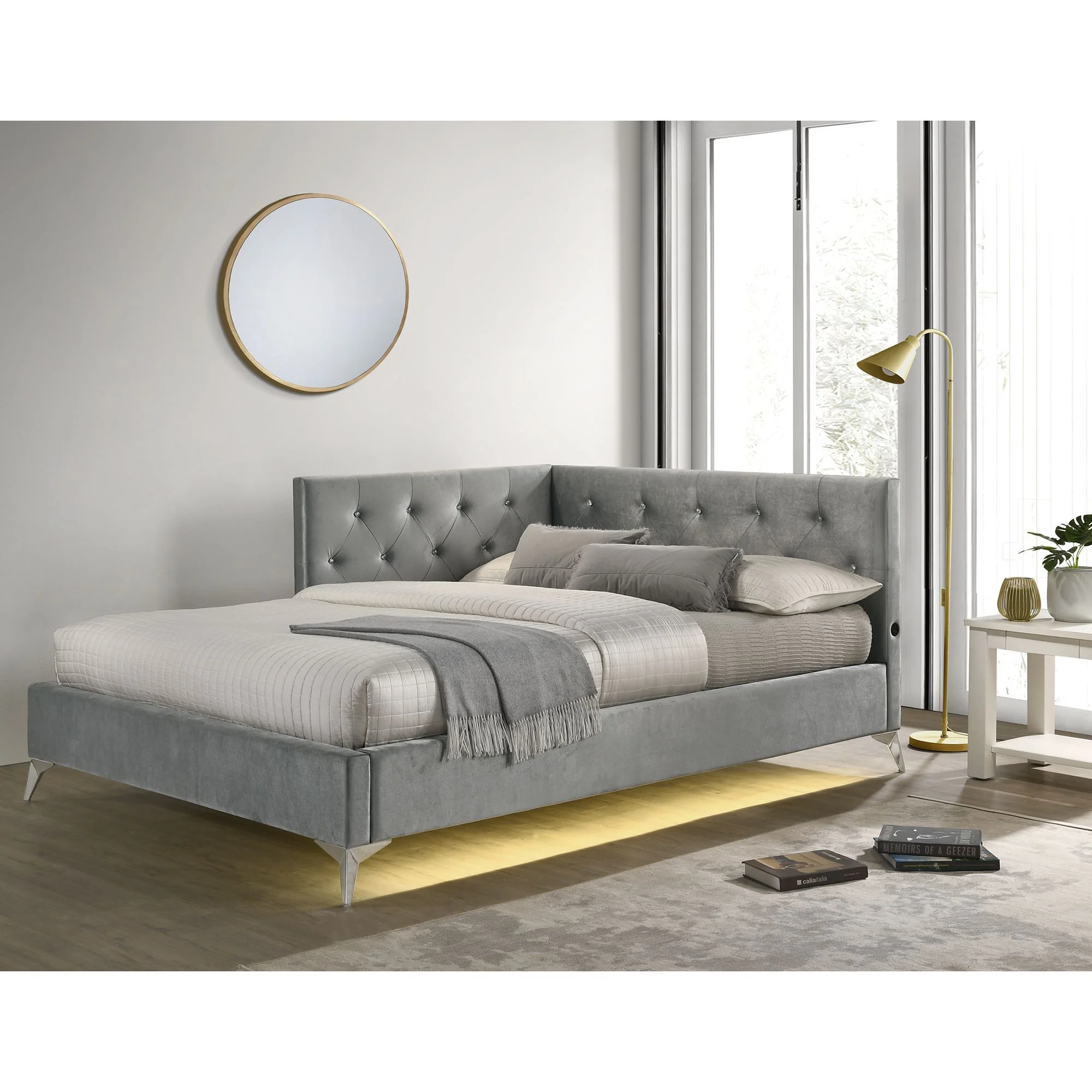 Amberley - Full Upholstered Corner Bed With LED And USB - Image 7