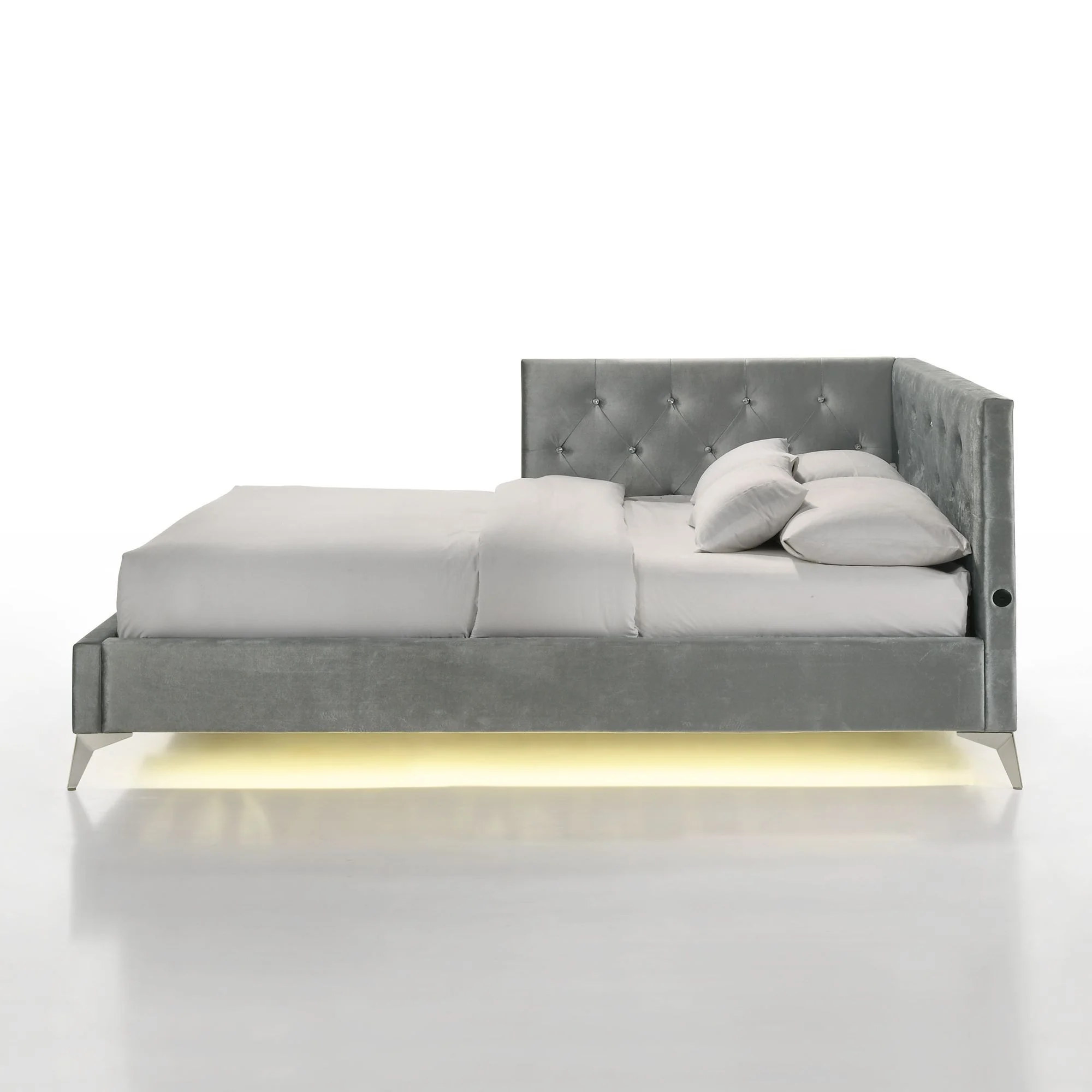 Amberley - Full Upholstered Corner Bed With LED And USB - Image 9