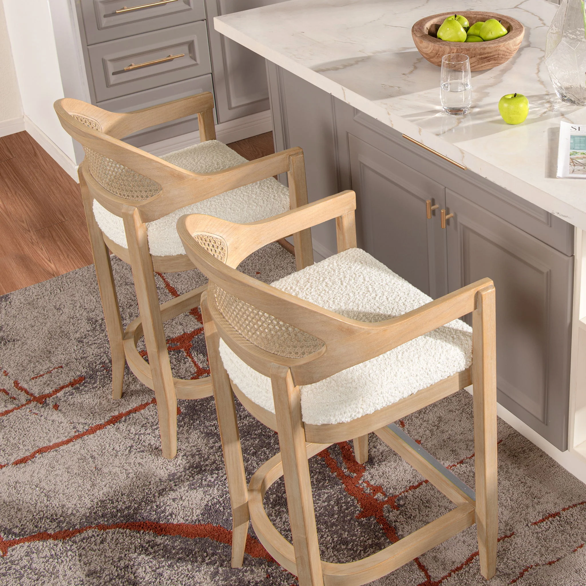 Americana - Mid-Century Modern Cane Back Counter Stool - Image 7