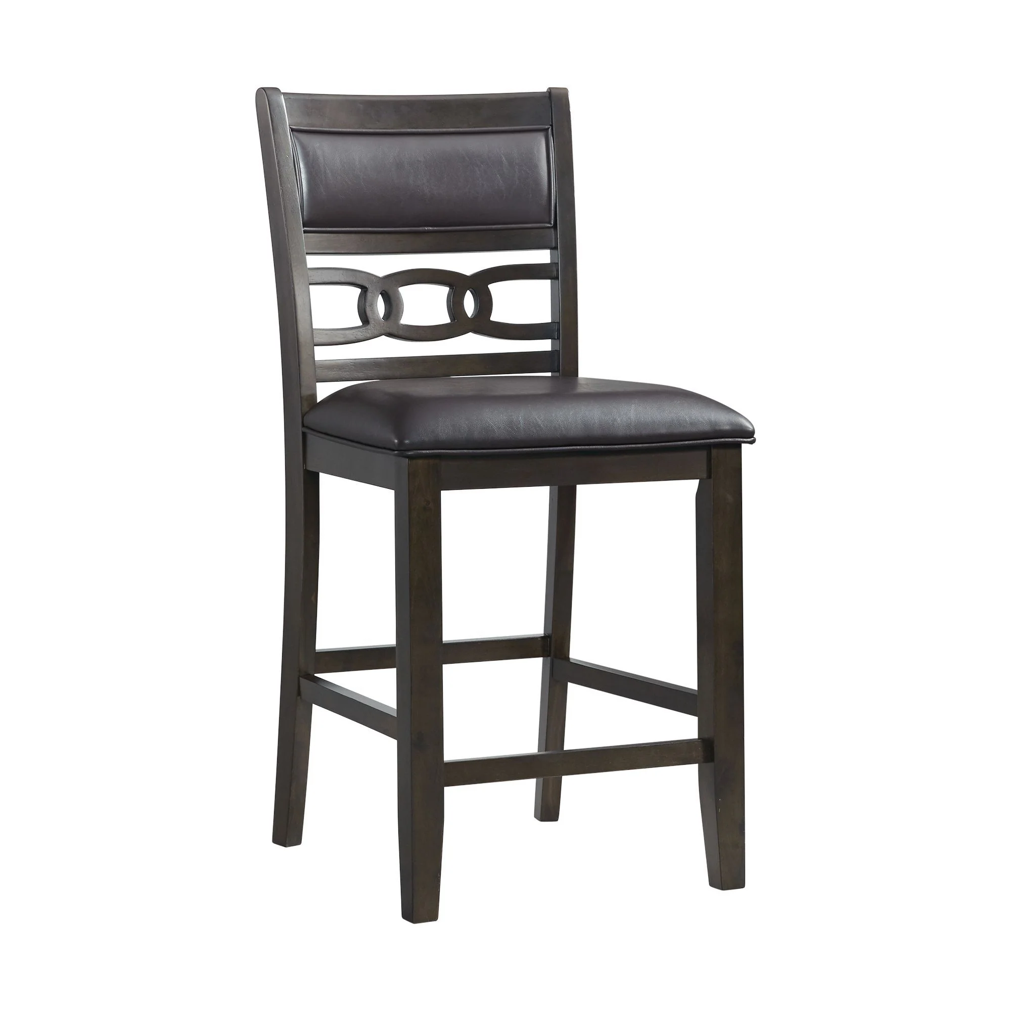 Amherst - Counter Height Faux Leather Side Chair (Set of 2) - Walnut - Image 4