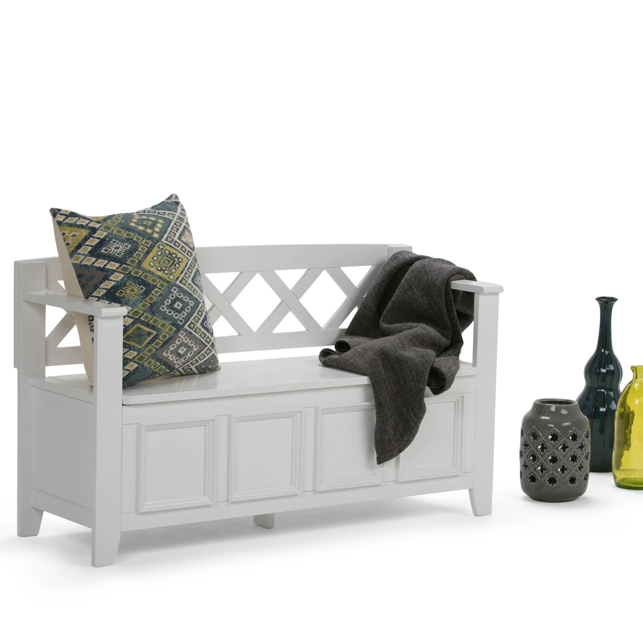 Amherst - Handcrafted Entryway Storage Bench - Image 48