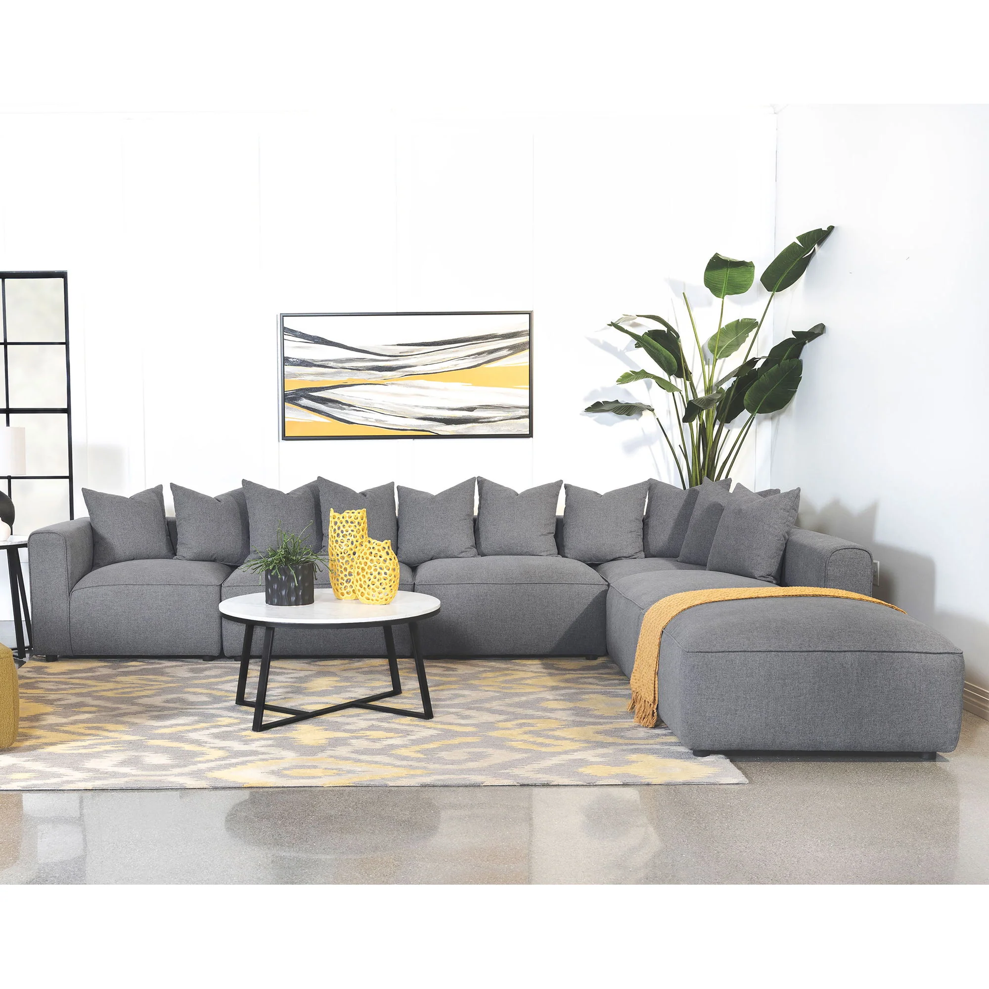 Amherst - Modular Sectional With Cushions - Gray - Image 3