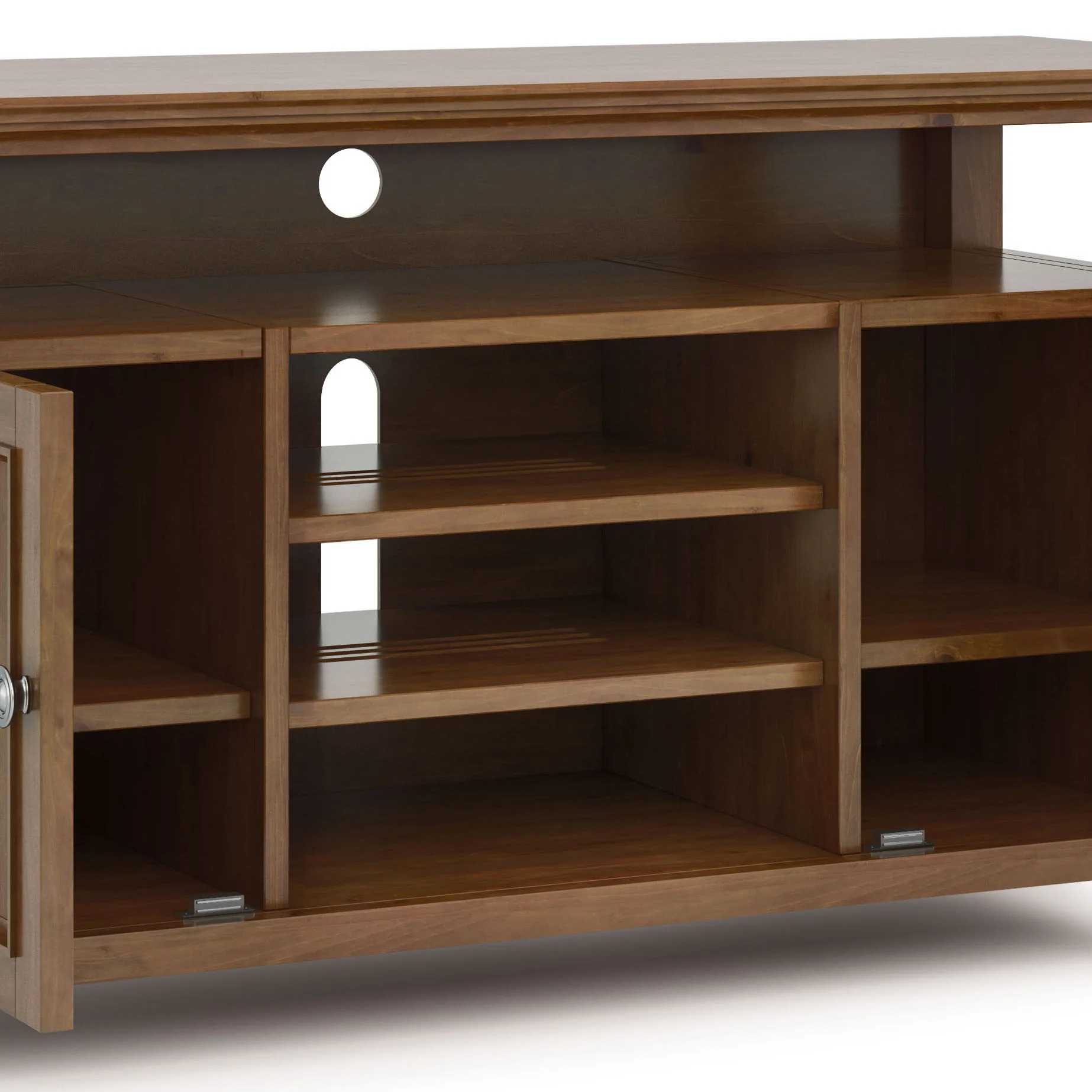 Amherst - TV Media Stand - Medium Saddle Brown - Image 6