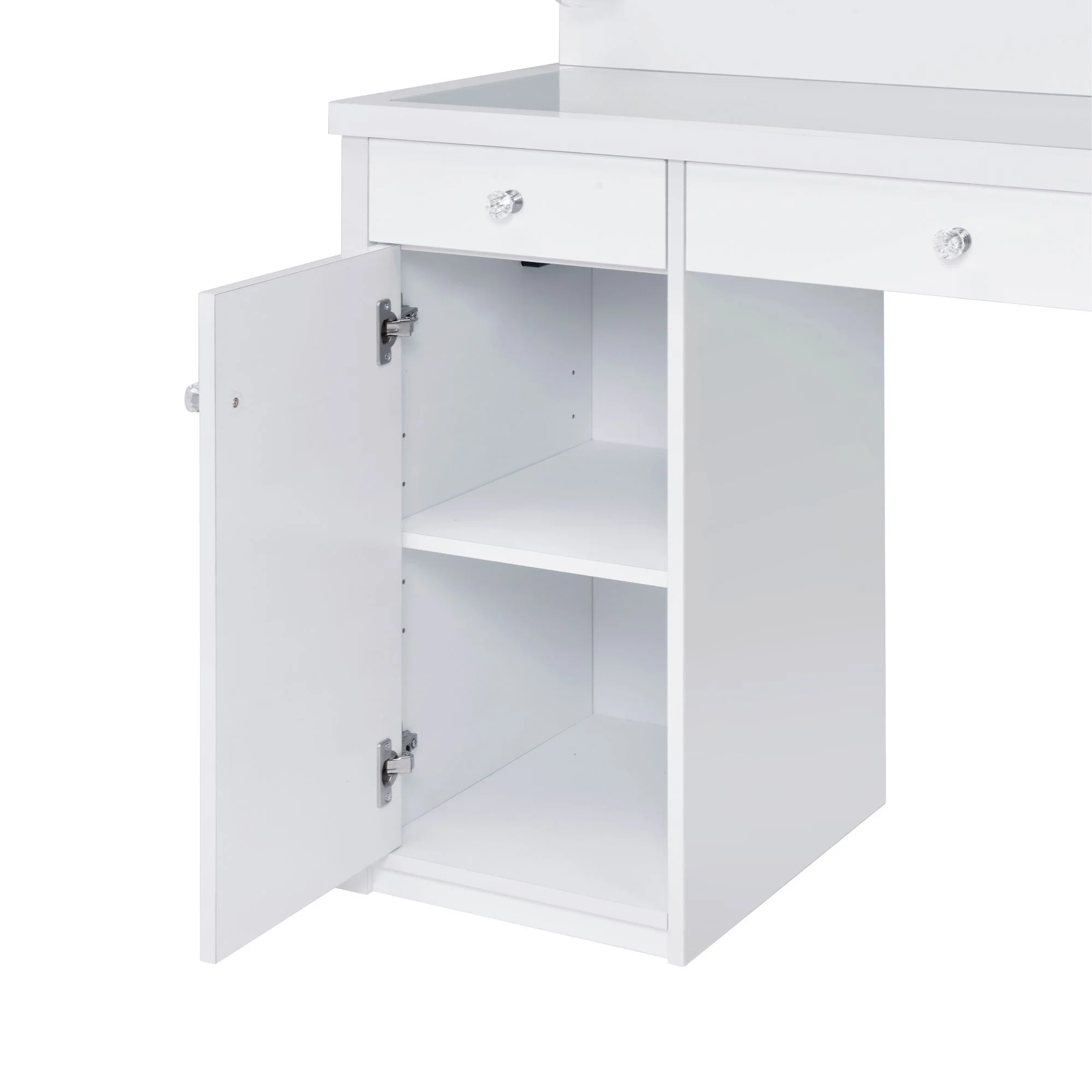 Amia - Complete Vanity With Lightbulbs - Glossy White - Image 3