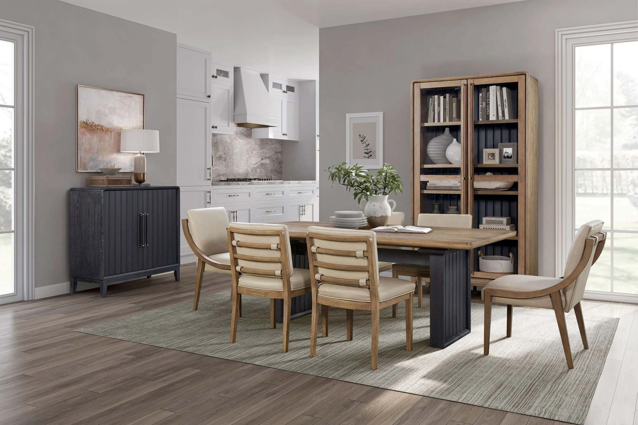 Ample Storage Bar Cabinet - Peppercorn - Image 2