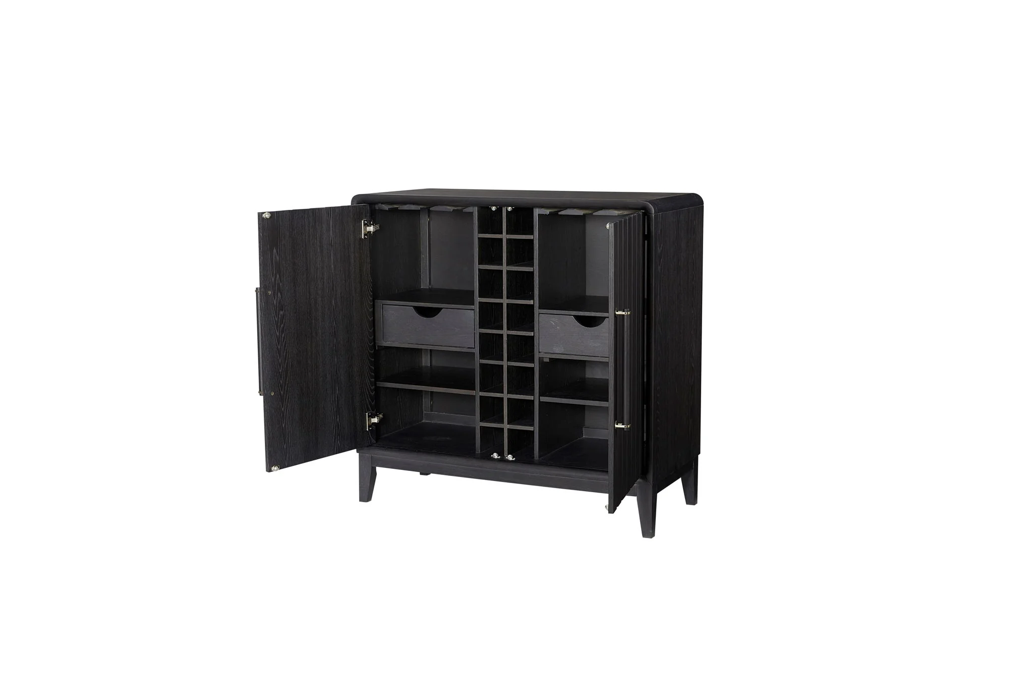 Ample Storage Bar Cabinet - Peppercorn - Image 3