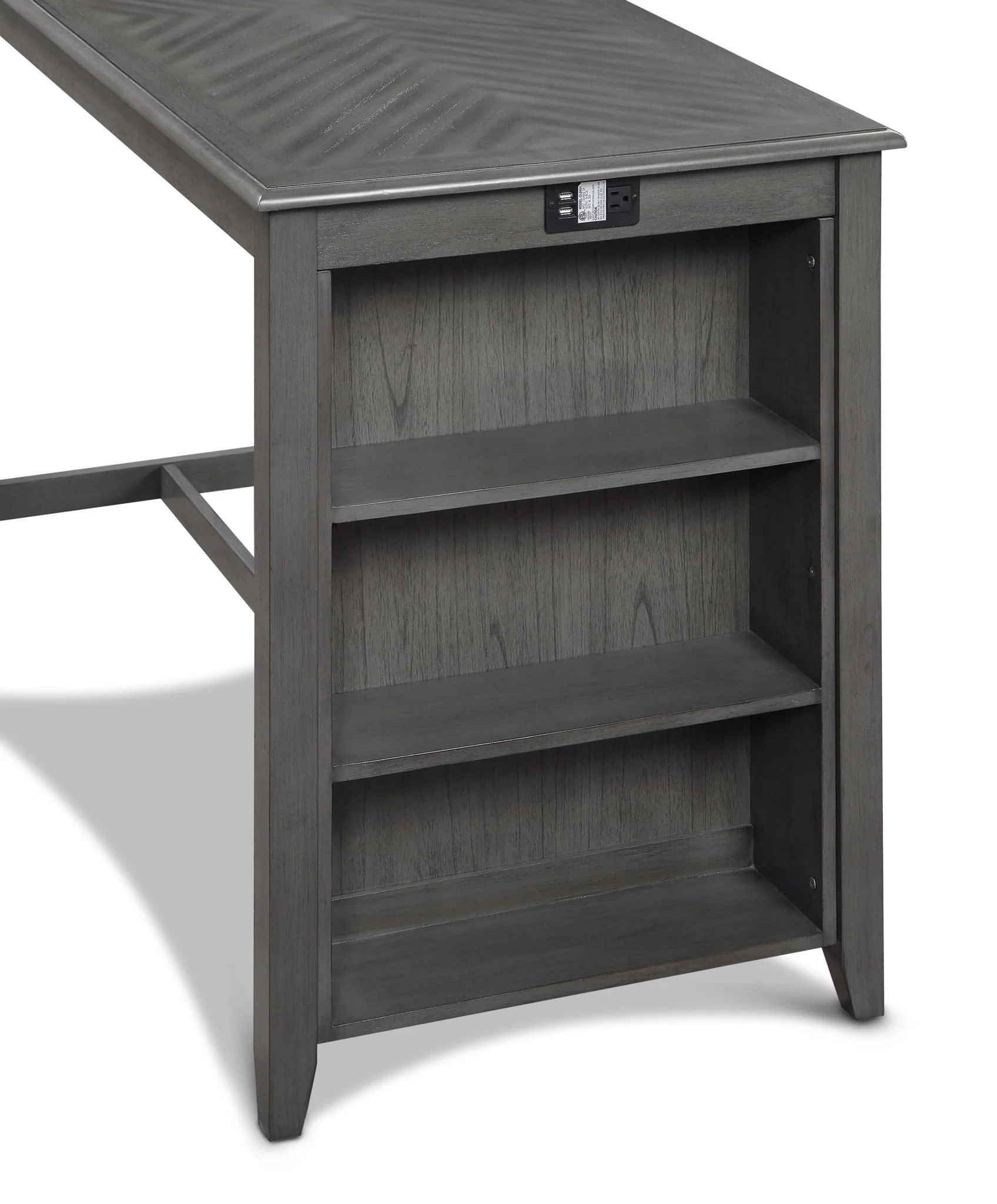 Amy - 60" Counter Table & Chairs With Storage - Image 12