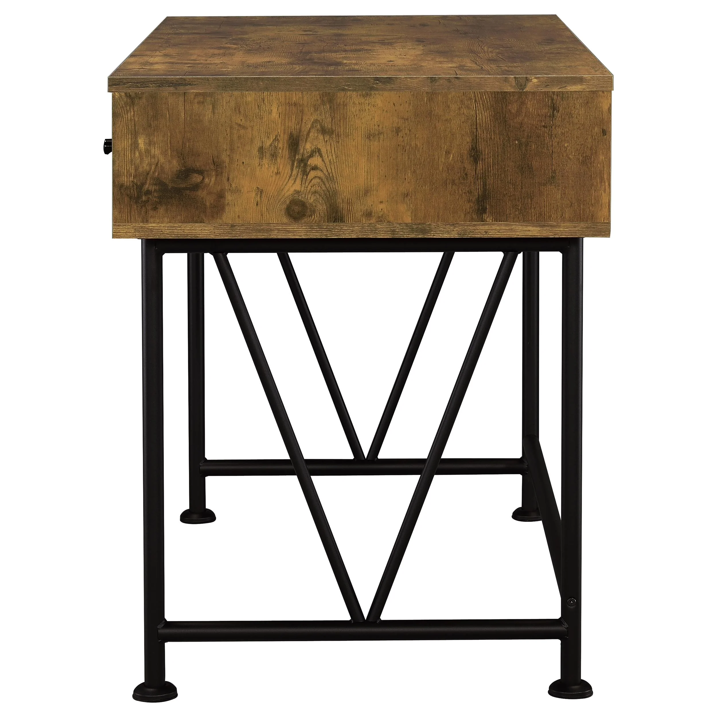 Analiese 2-Piece Computer Desk Bookcase Set, Rustic Nutmeg - Image 4