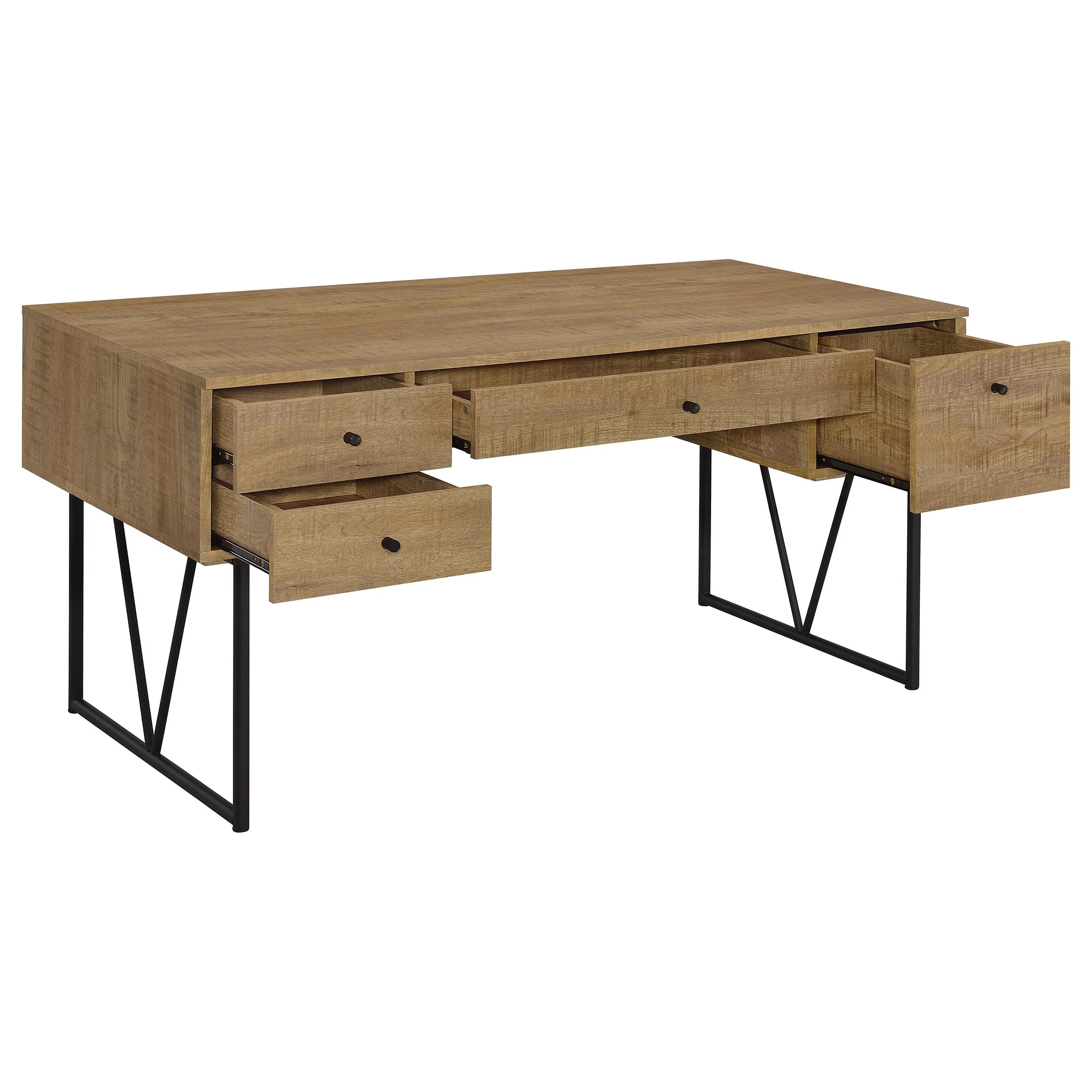 Analiese 63-inch 4-Drawer Writing Desk in Mango - Image 3