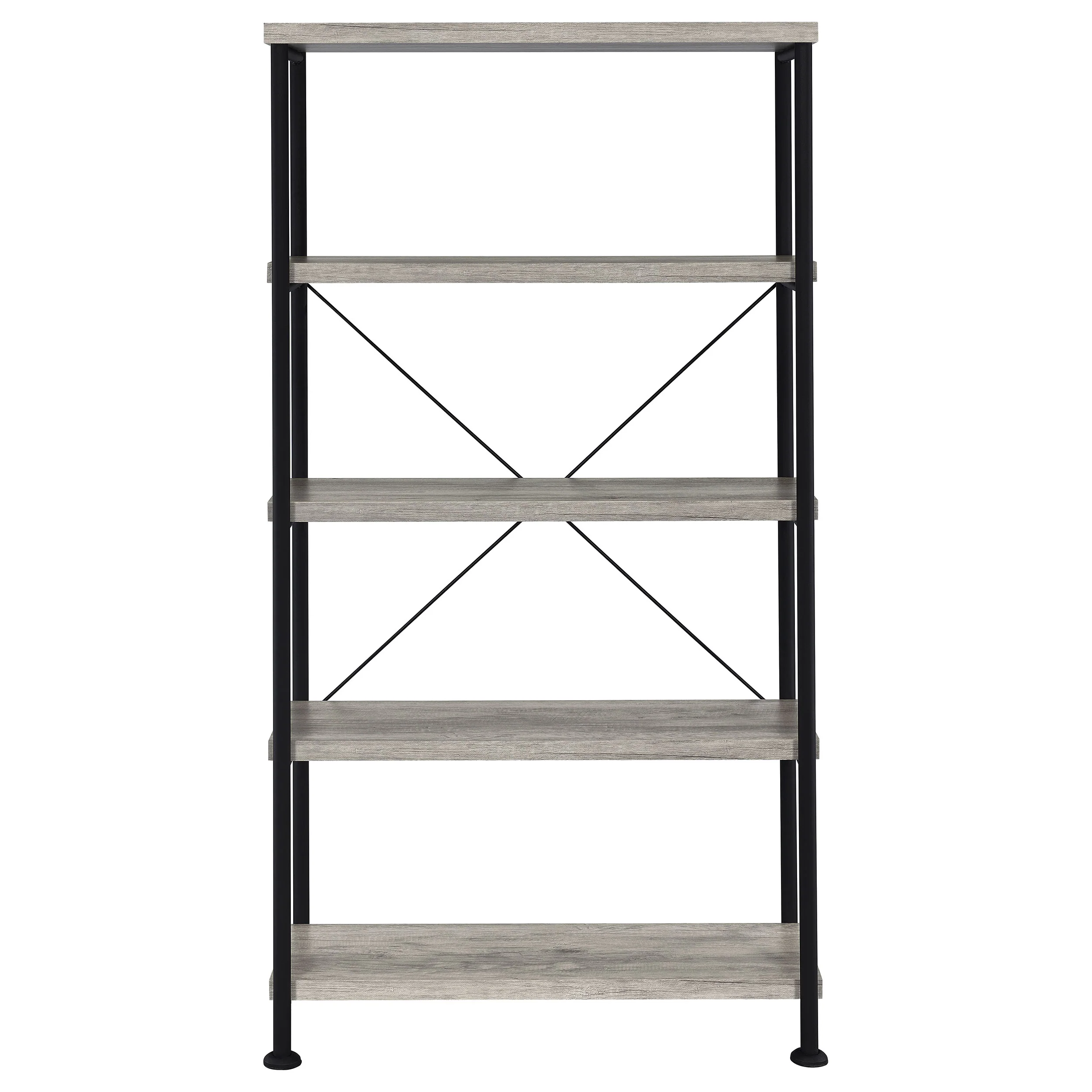 Analiese 63-Inch 4-Shelf Bookshelf in Grey Driftwood - Image 2