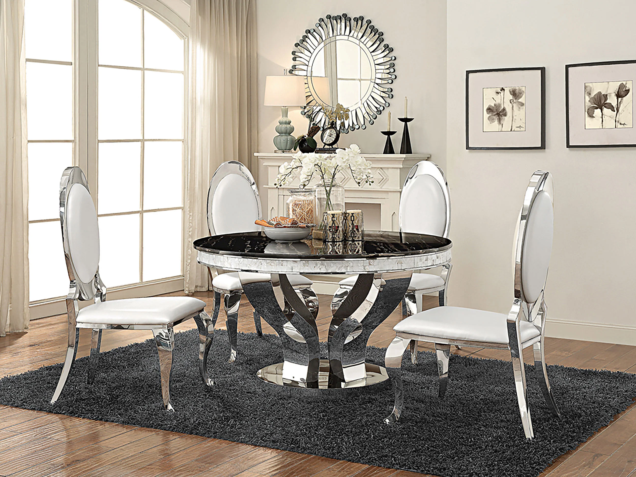Anchorage Upholstered Dining Chair Cream White, Set of 2 - Image 11