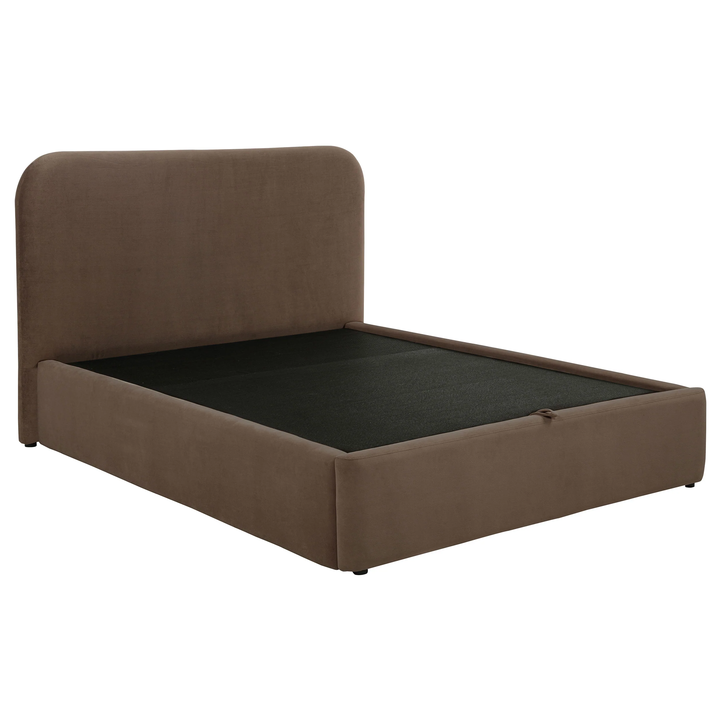 Anders Upholstered Queen Storage Lift Platform Bed, Chocolate - Image 2