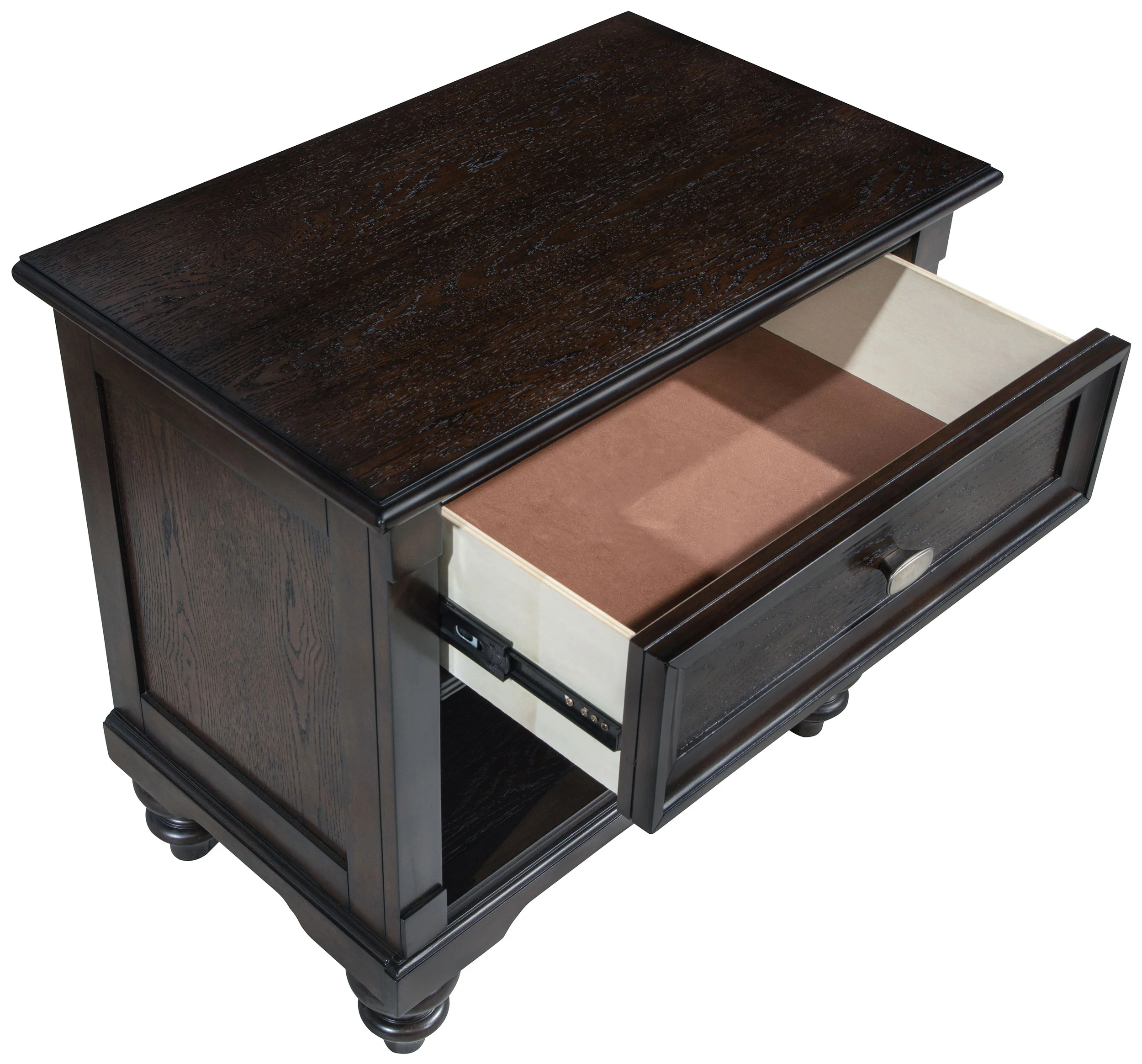 Andover 1-Drawer Nightstand, Dark Oak - Image 14