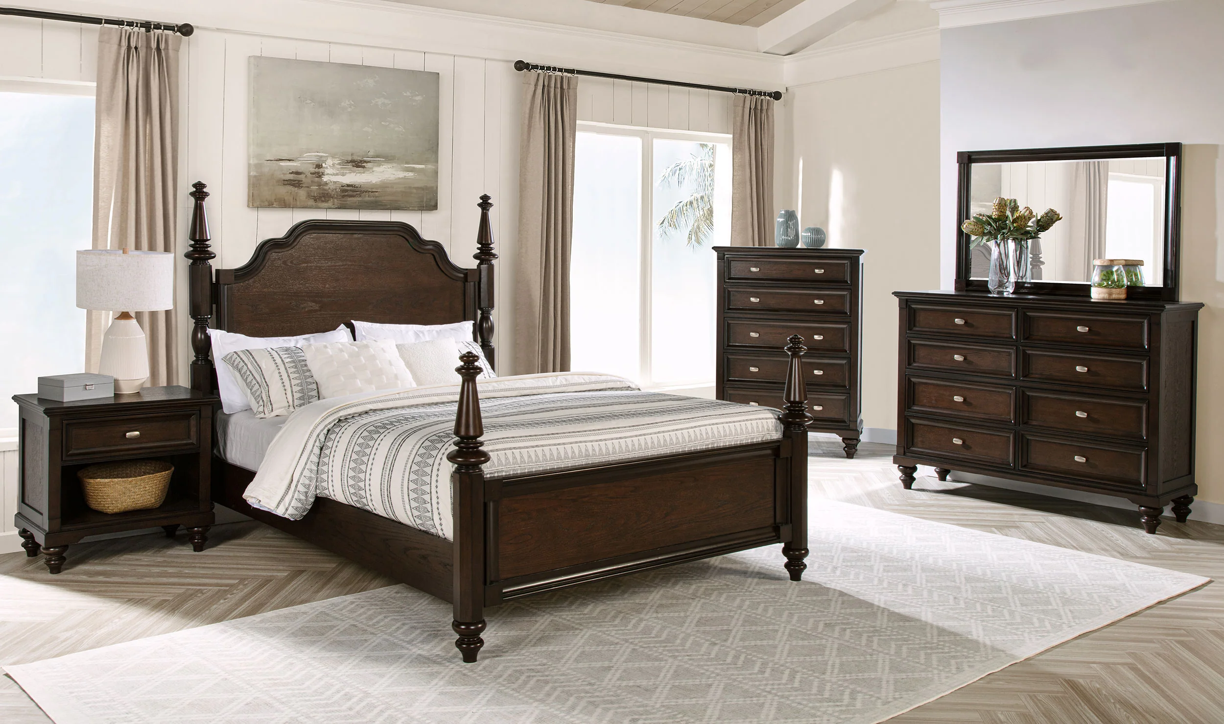 Andover 5-Drawer Chest of Drawers - Dark Oak - Image 12