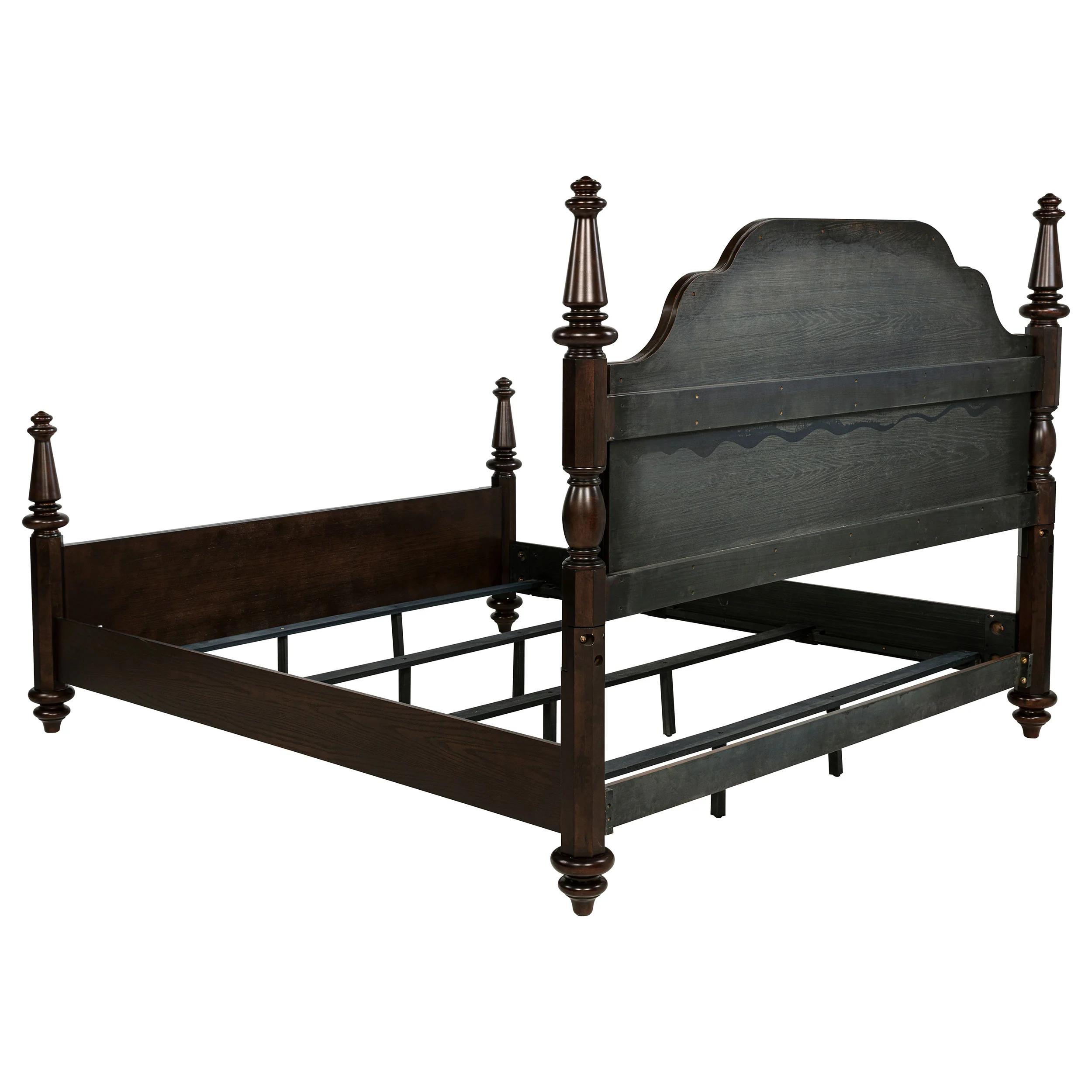 Andover 63-inch Four Poster Eastern King Bed Dark Oak - Image 3