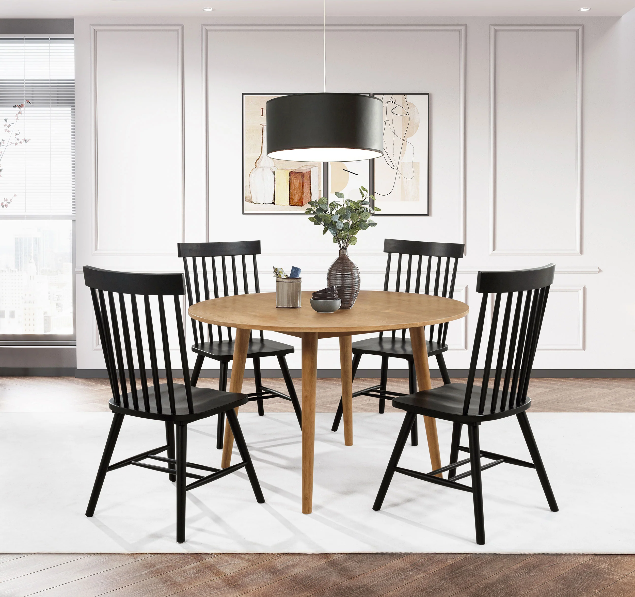 Andrews 48-Inch Round Wood Dining Table Light Ash - Image 7