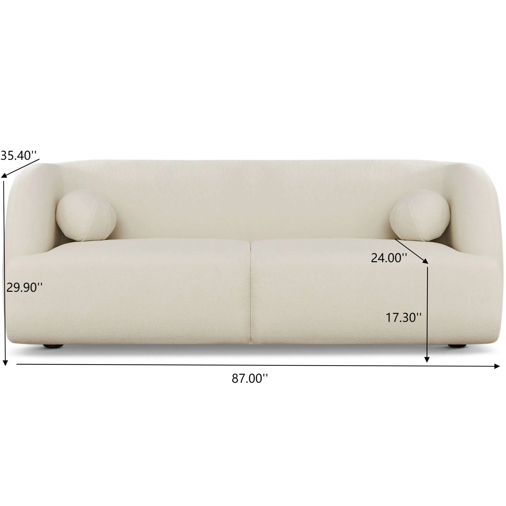 Anna - French Boucle Sofa - Image 5
