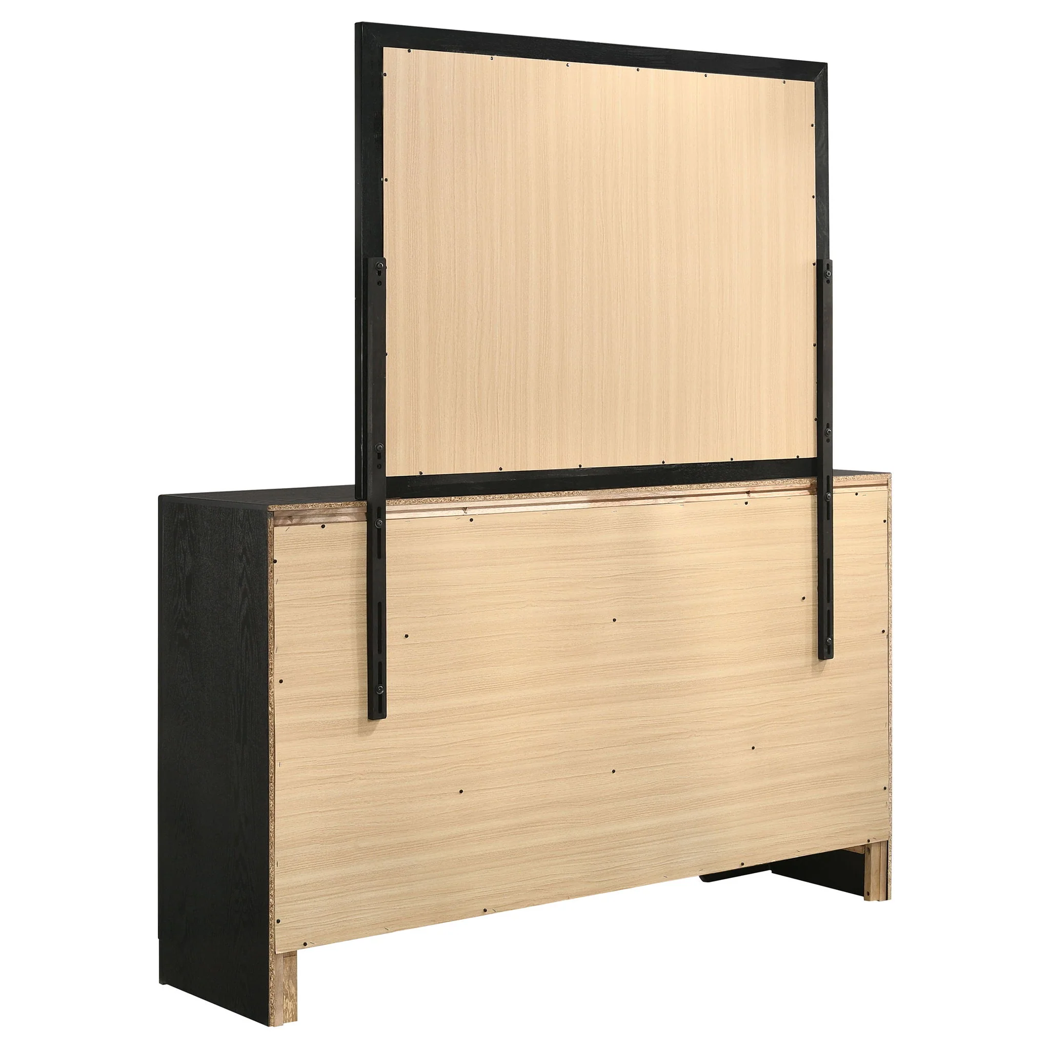 Annie - 7 Drawer Dresser With Mirror - Black - Image 8