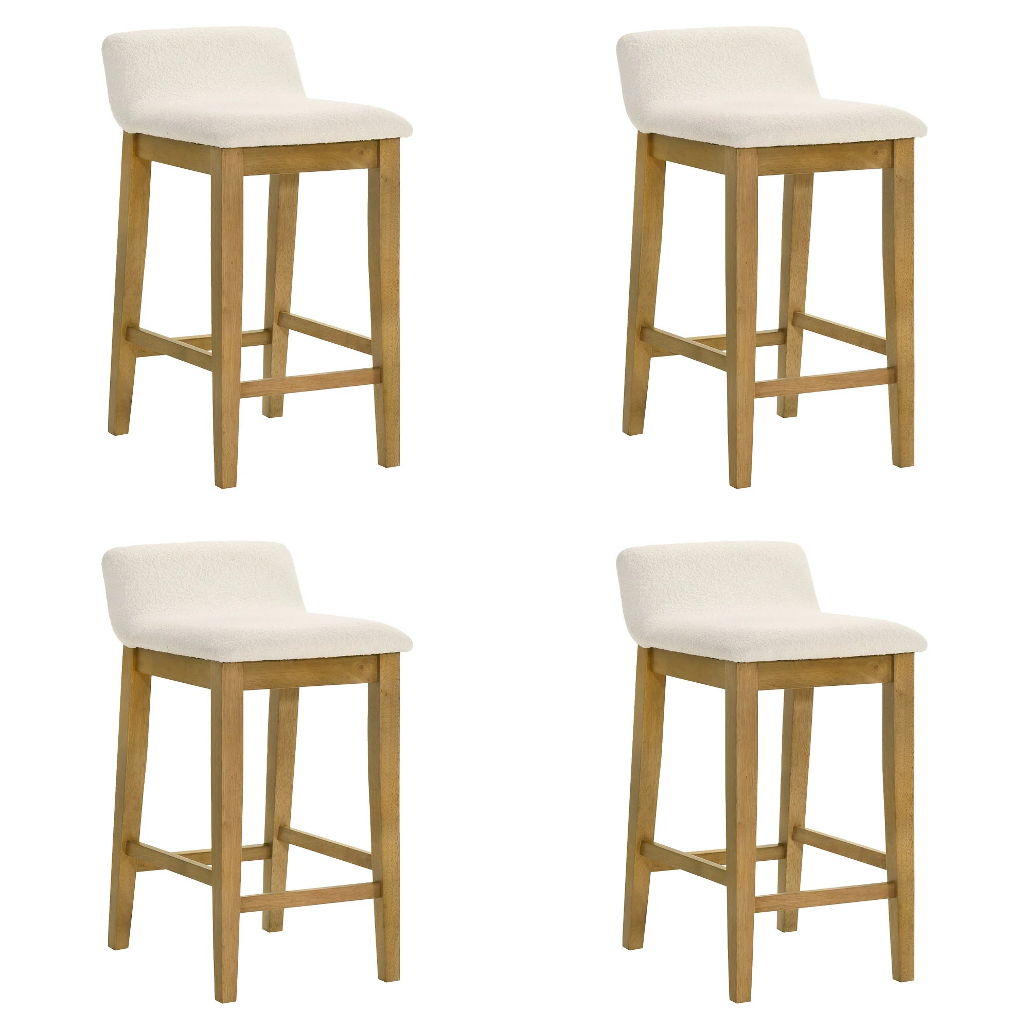 Annikah - Modern Transitional Wood Counter Height Kitchen Bar Stool - Image 7