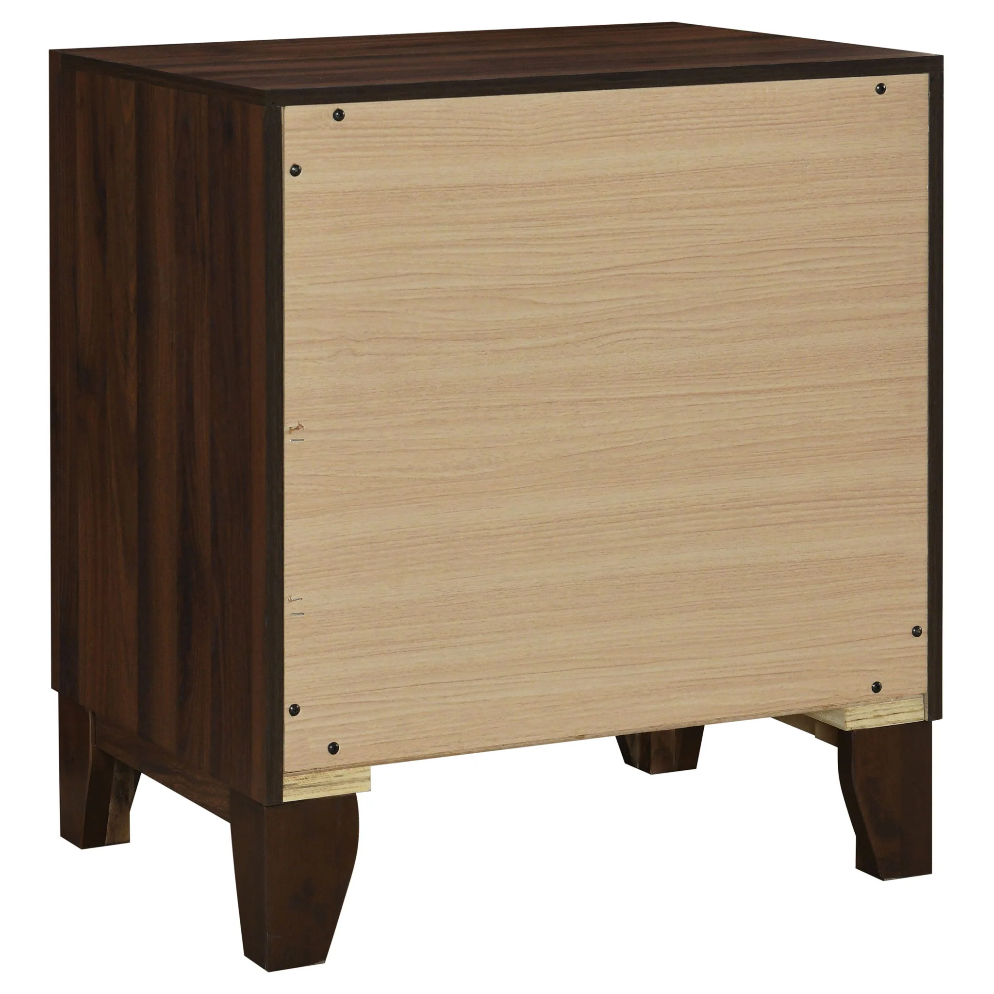 Anza - 2 Drawer Nightstand Bedside Table With Smooth Storage - Walnut - Image 6