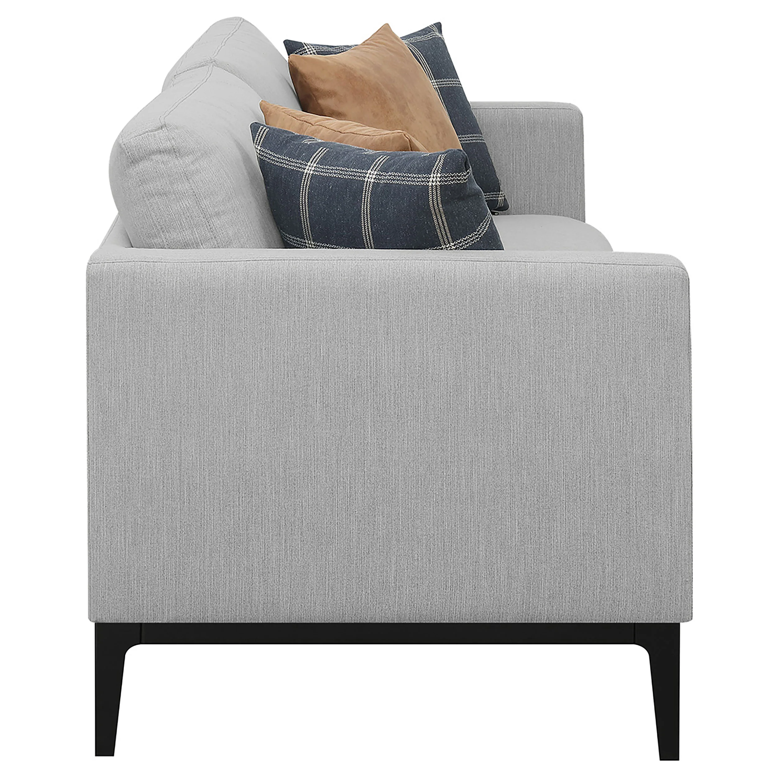 Apperson Upholstered Track Arm Sofa Light Grey - Image 9