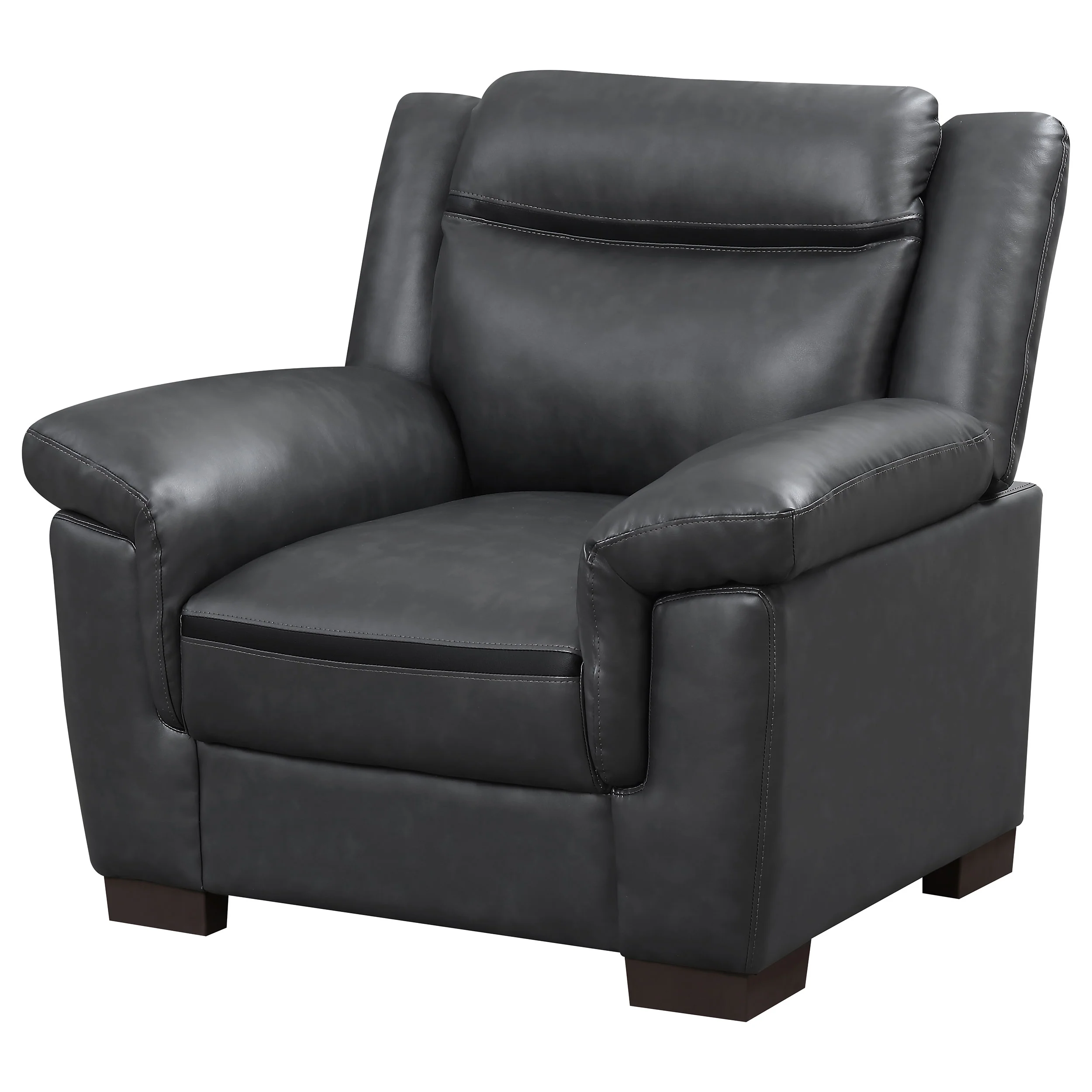 Arabella Upholstered Padded Arm Accent Chair Grey - Image 4