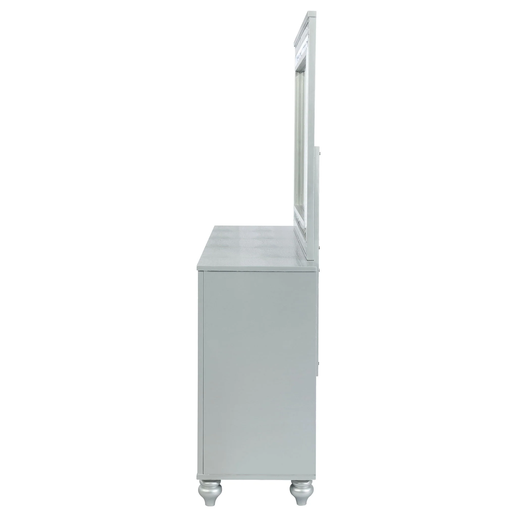 Arabesque - 6 Drawer Dresser With Mirror - Silver - Image 4