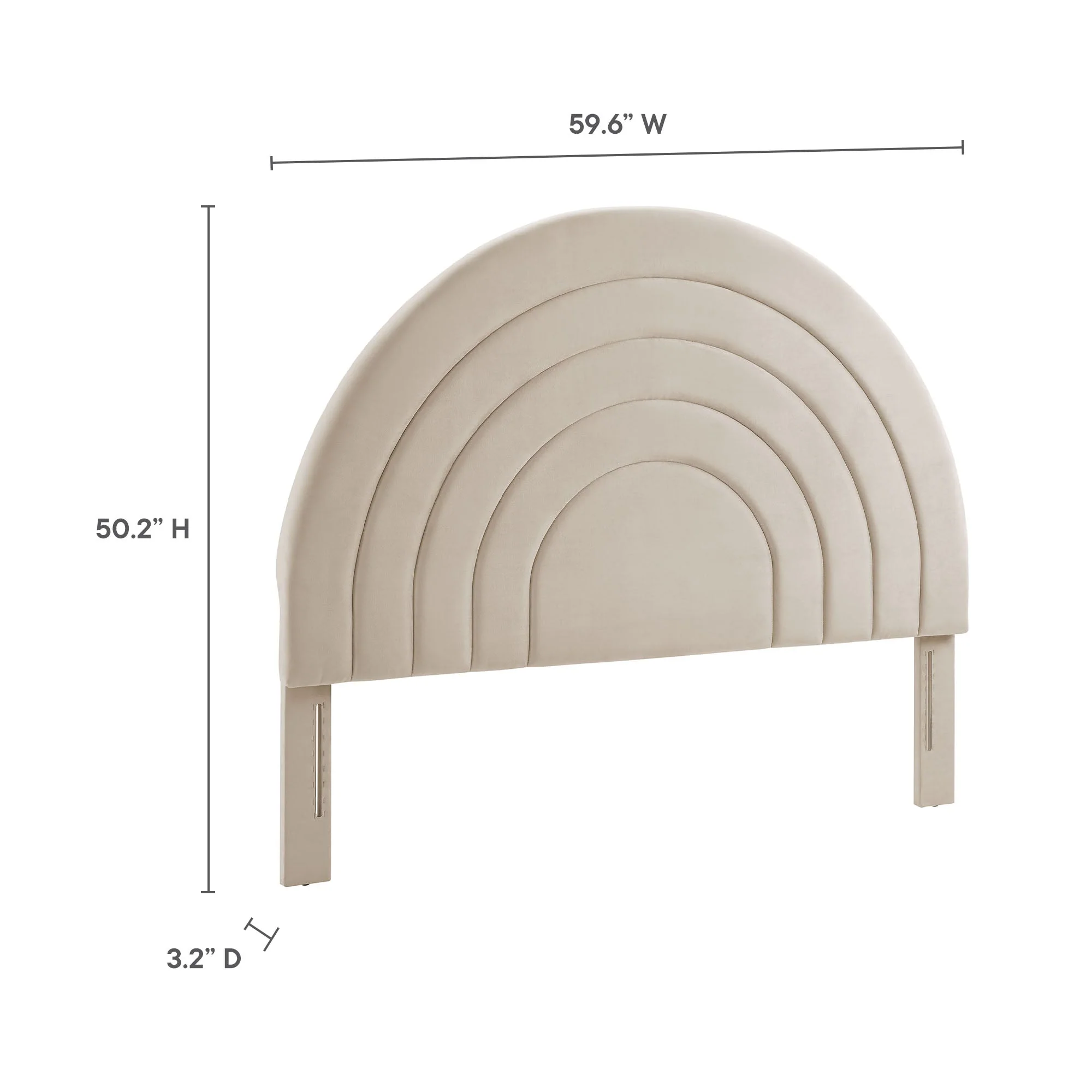 Arched Performance Velvet Upholstered Headboard - Image 33