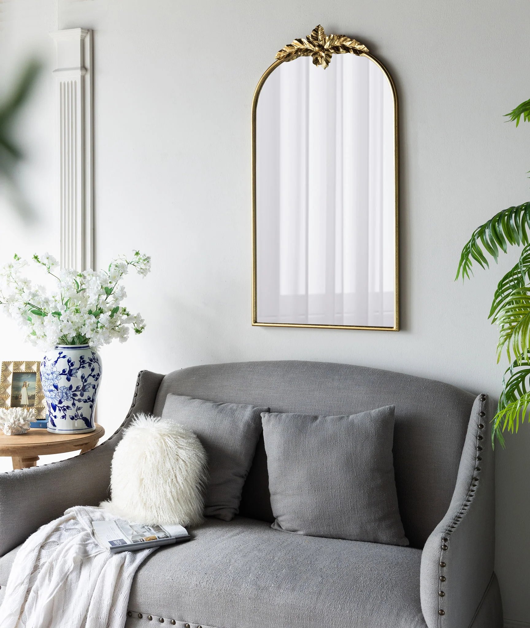 Arched Wall Mirror With Metal Frame, Wall Mirror For Living Room - Image 20