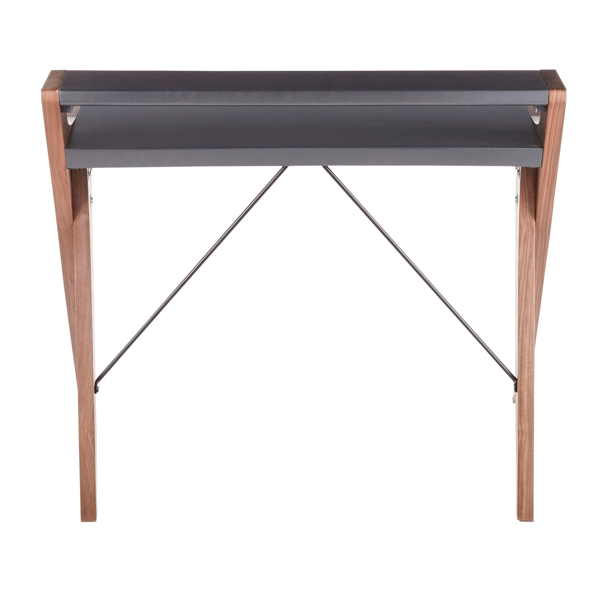 Archer - Contemporary Desk - Walnut / Gray - Image 5