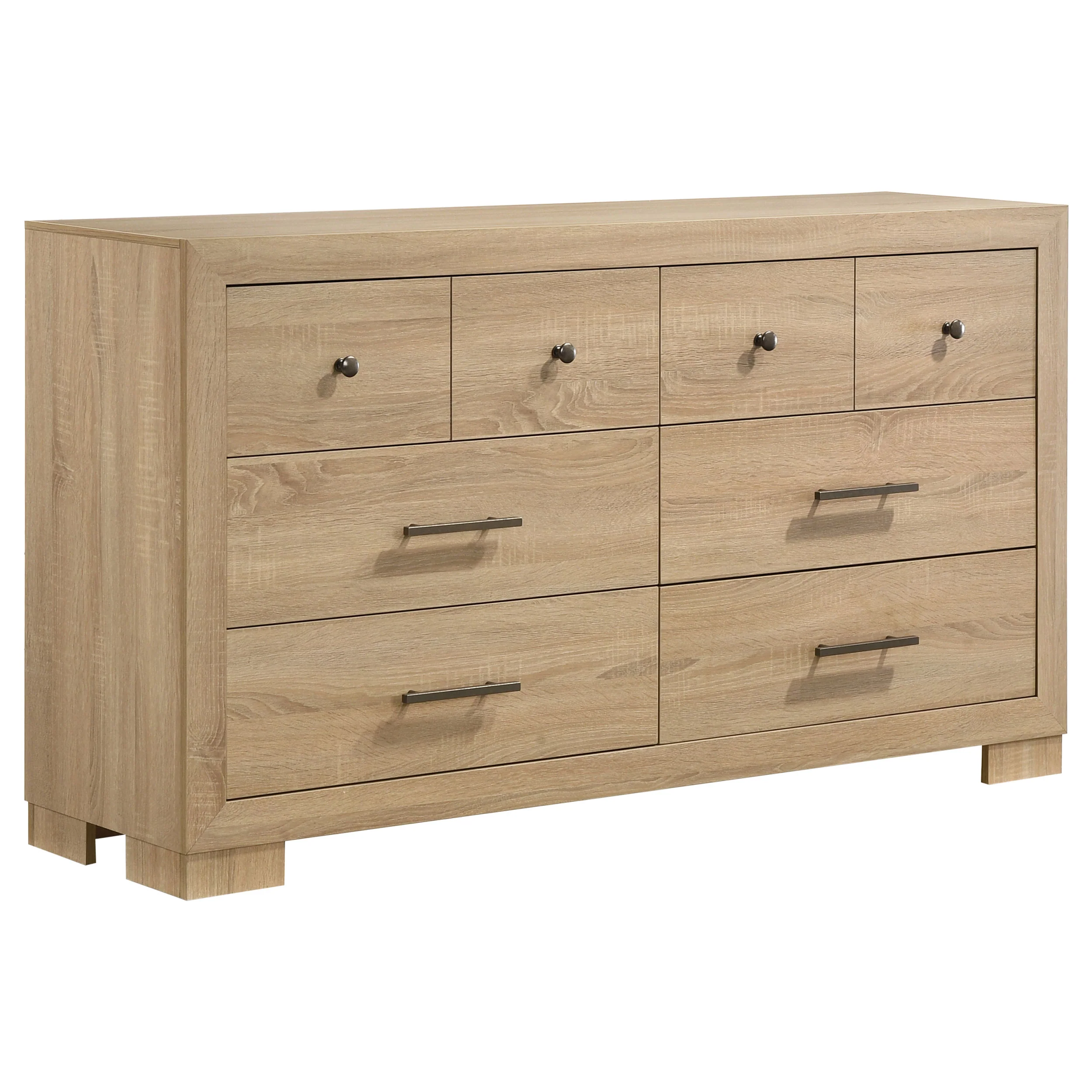 Arielle 6-Drawer Bedroom Dresser - Light Oak