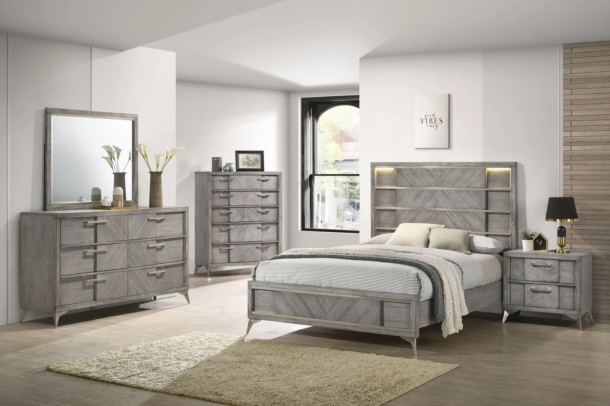 Aries - Landscape Mirror - Gray - Image 3