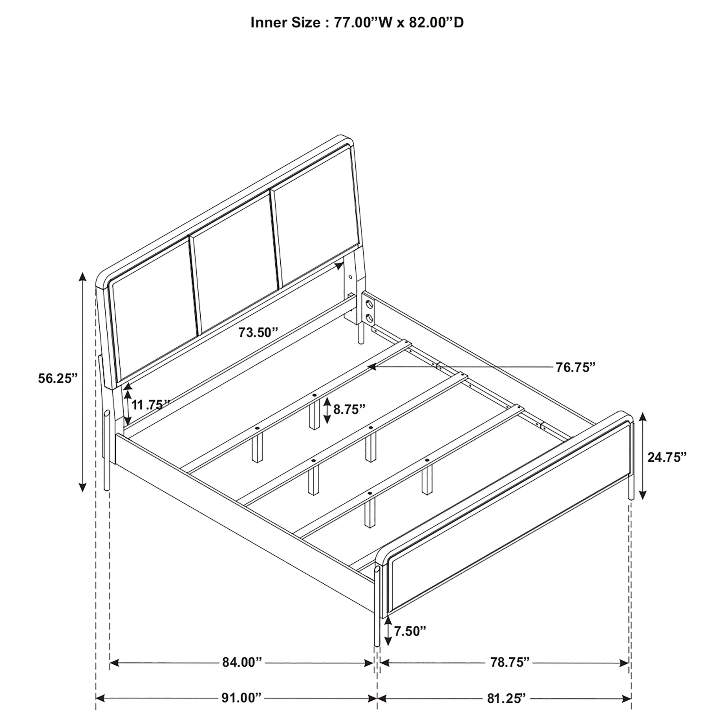 Arini 56-Inch Eastern King Panel Bed - Cream and Sand Wash - Image 7