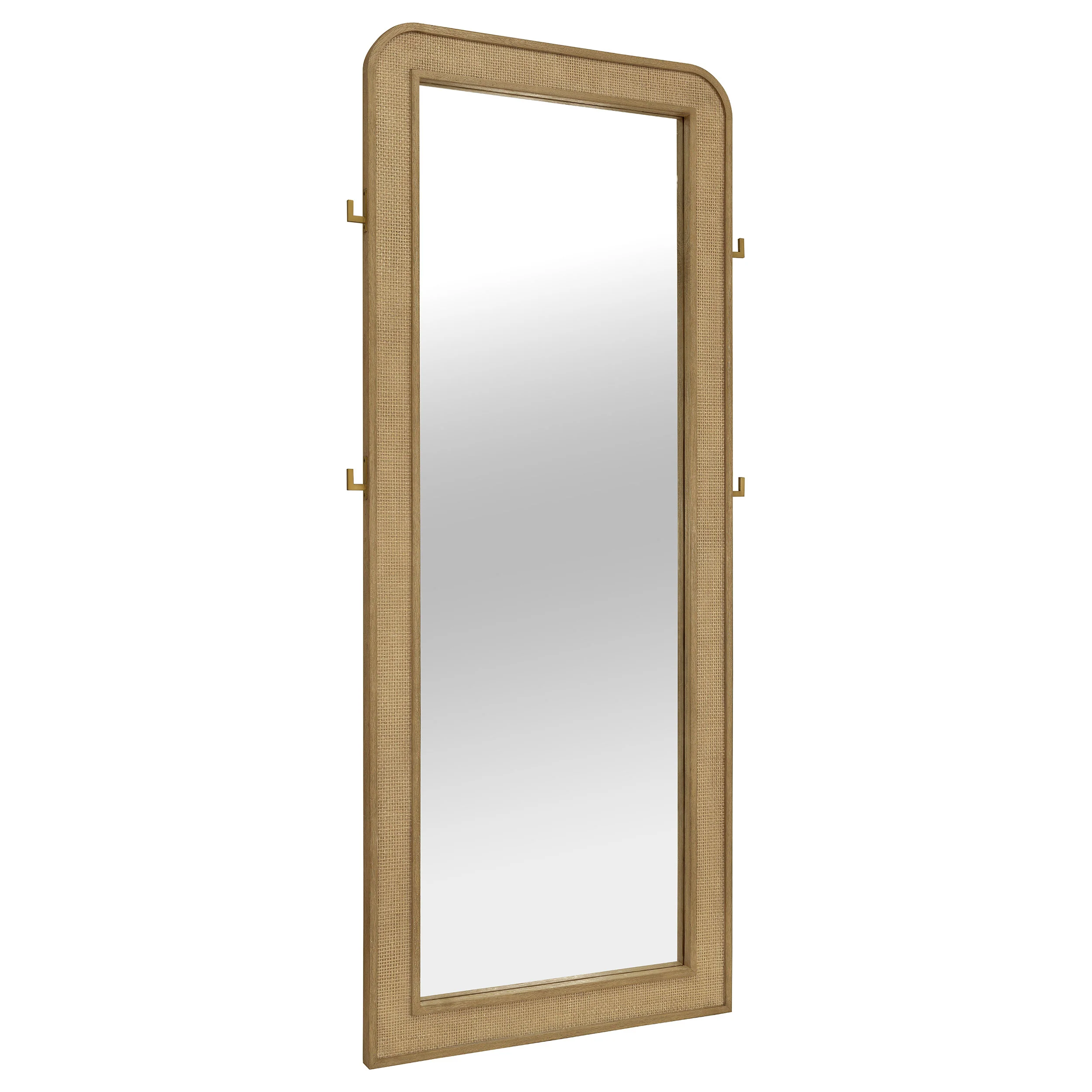 Arini Cane Weave Full Length Standing Floor Mirror - Sand Wash - Image 2