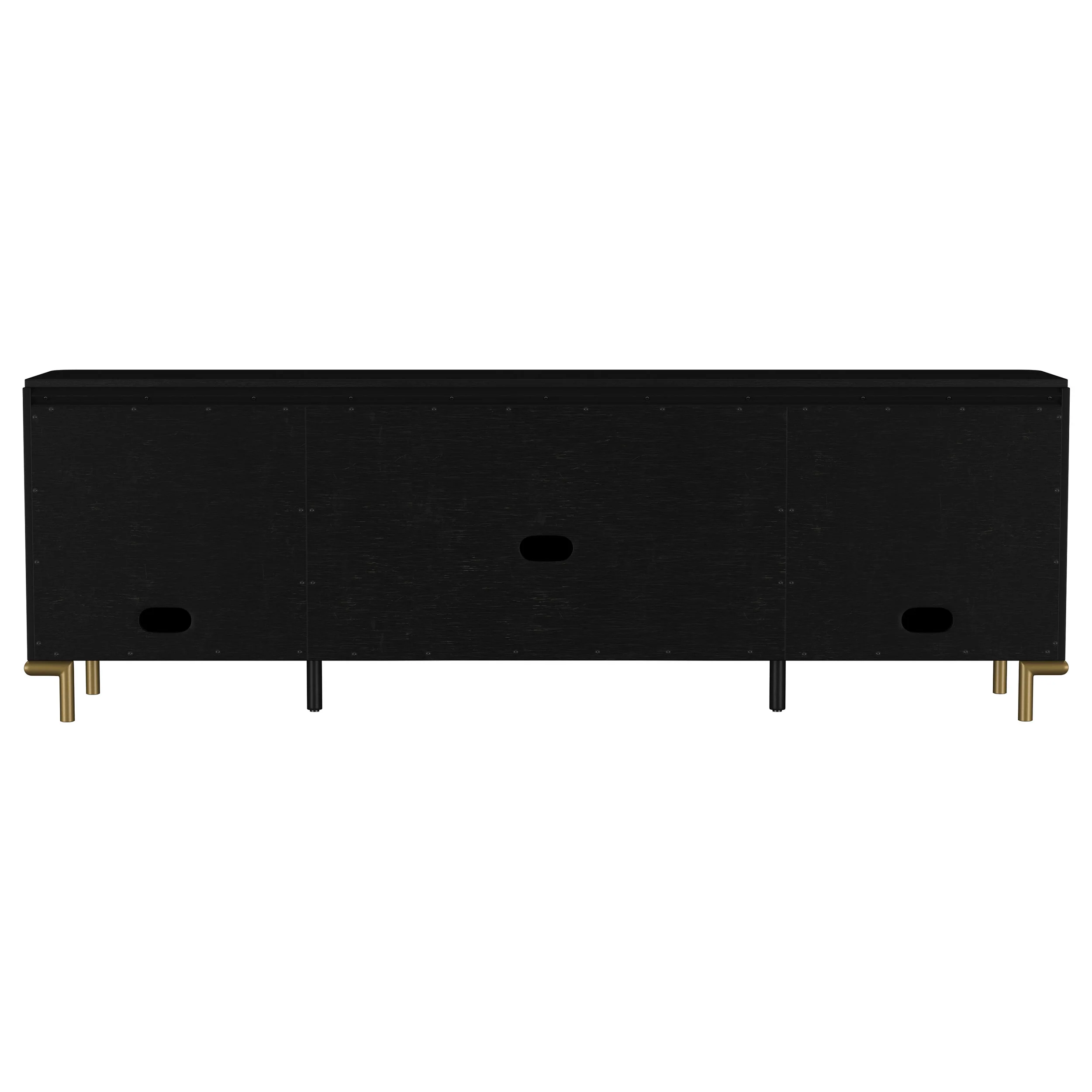 Arini Rattan Cane 2-Door TV Stand - Black with Ash Veneer - Image 9